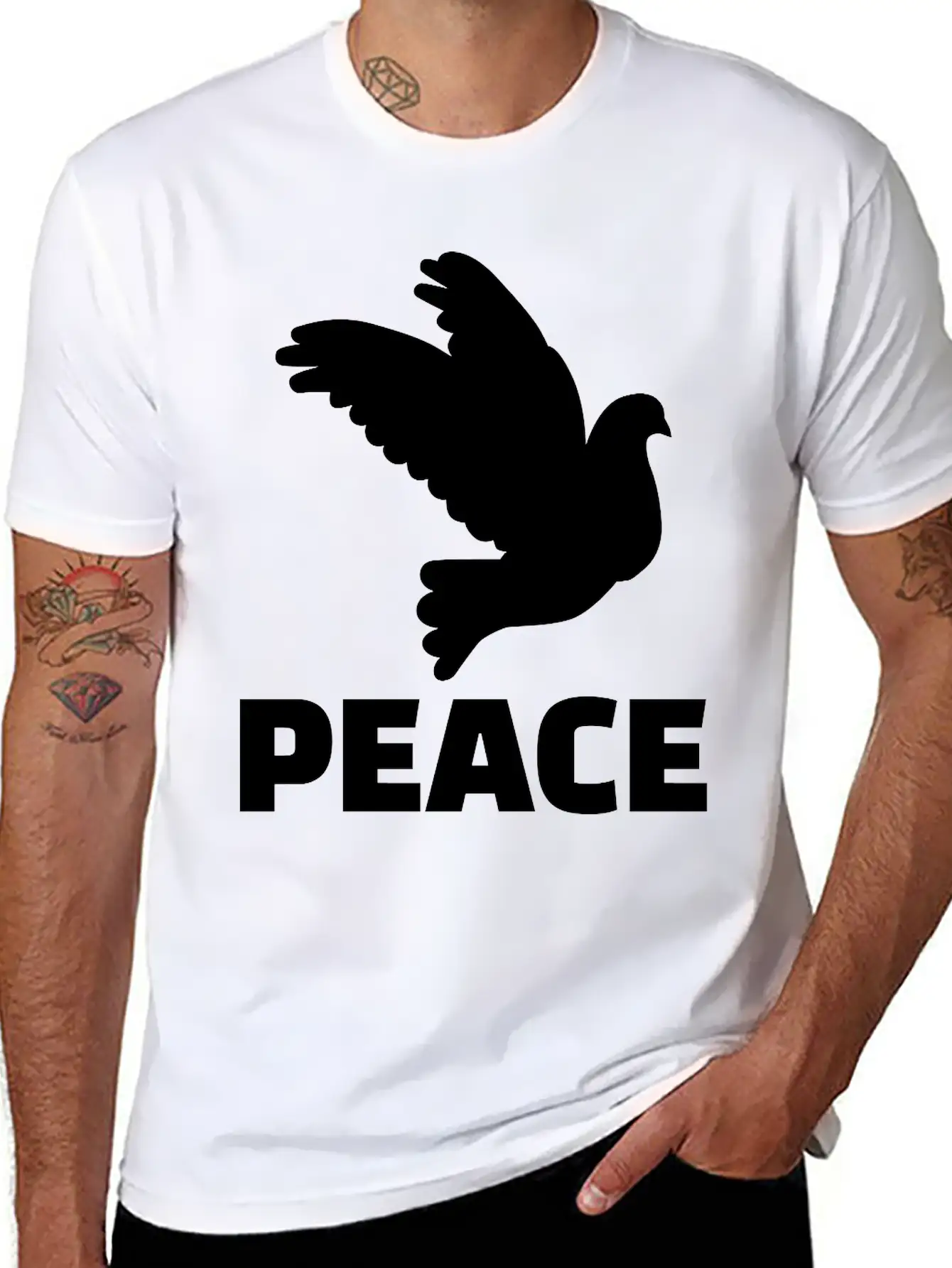 Peace Unisex Short Sleeve Soft Cotton T-Shirt – Casual Everyday Wear