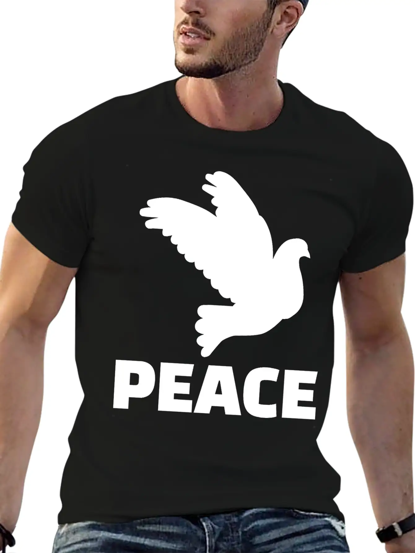 Peace Unisex Short Sleeve Soft Cotton T-Shirt – Casual Everyday Wear