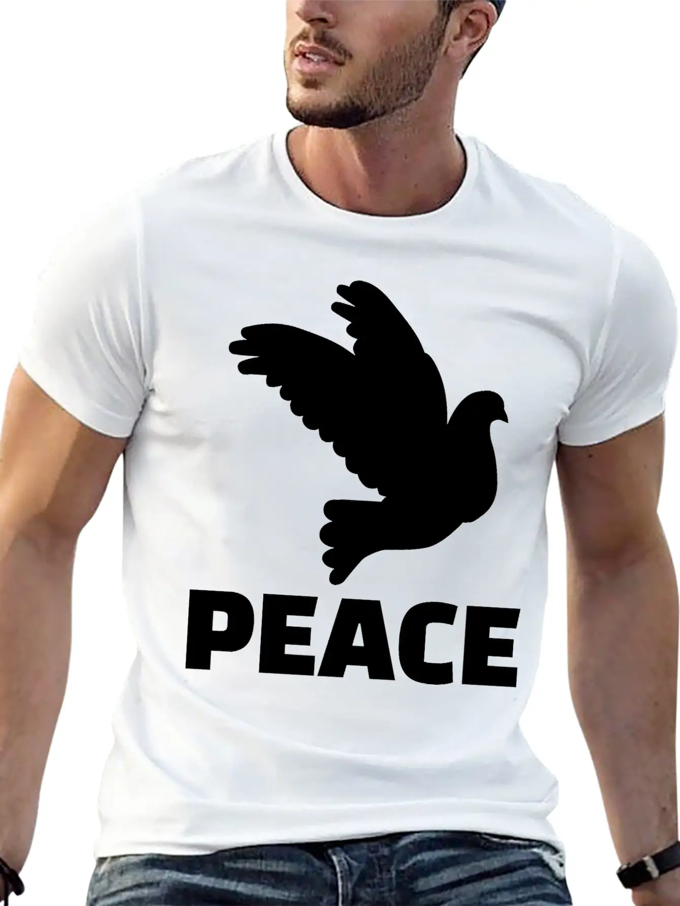 Peace Unisex Short Sleeve Soft Cotton T-Shirt – Casual Everyday Wear
