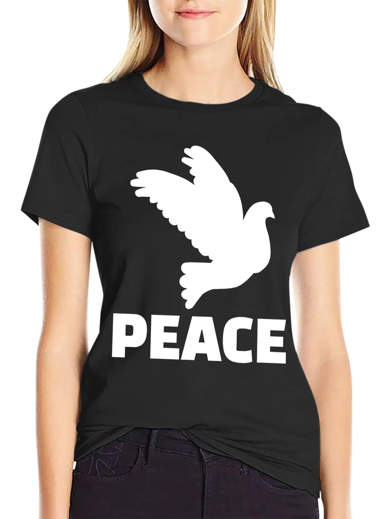 Peace Unisex Short Sleeve Soft Cotton T-Shirt – Casual Everyday Wear