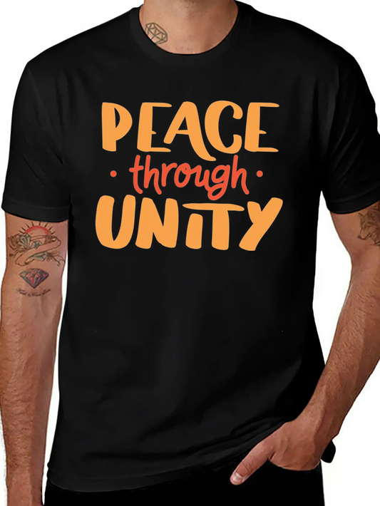 Peace World Peace Pacifist Pacifism Saying Unisex Short Sleeve Soft Cotton T-Shirt – Casual Everyday Wear