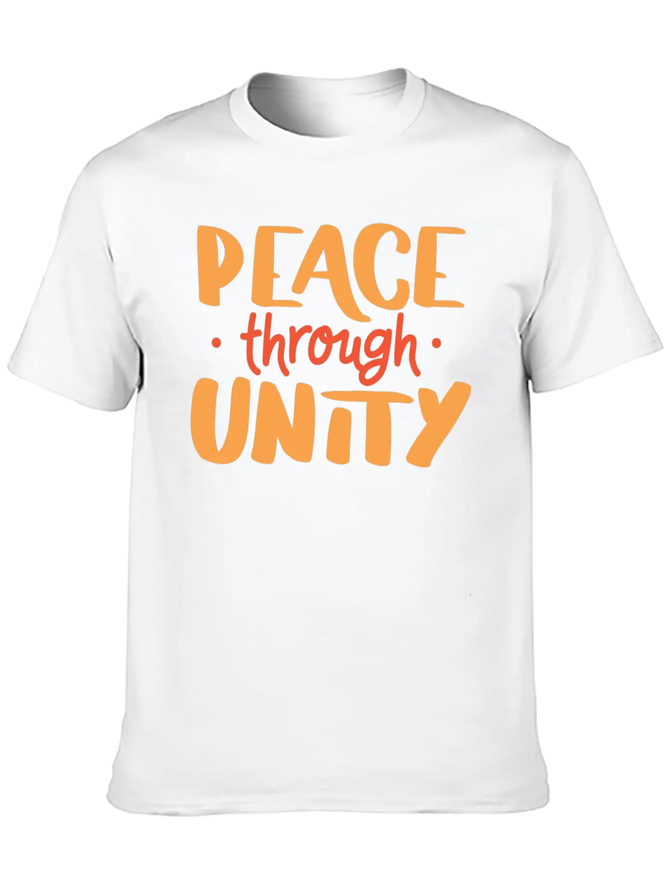 Peace World Peace Pacifist Pacifism Saying Unisex Short Sleeve Soft Cotton T-Shirt – Casual Everyday Wear