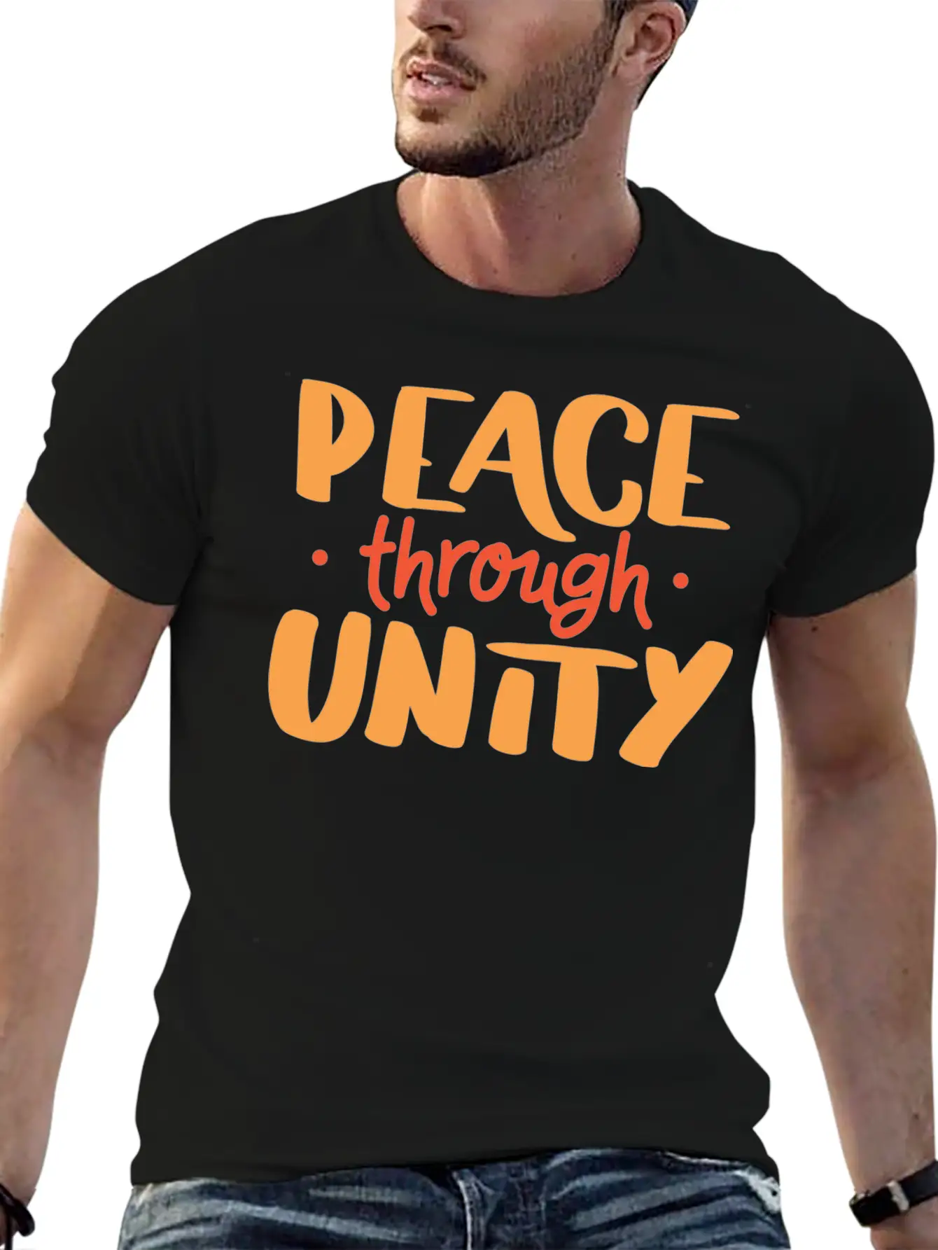 Peace World Peace Pacifist Pacifism Saying Unisex Short Sleeve Soft Cotton T-Shirt – Casual Everyday Wear
