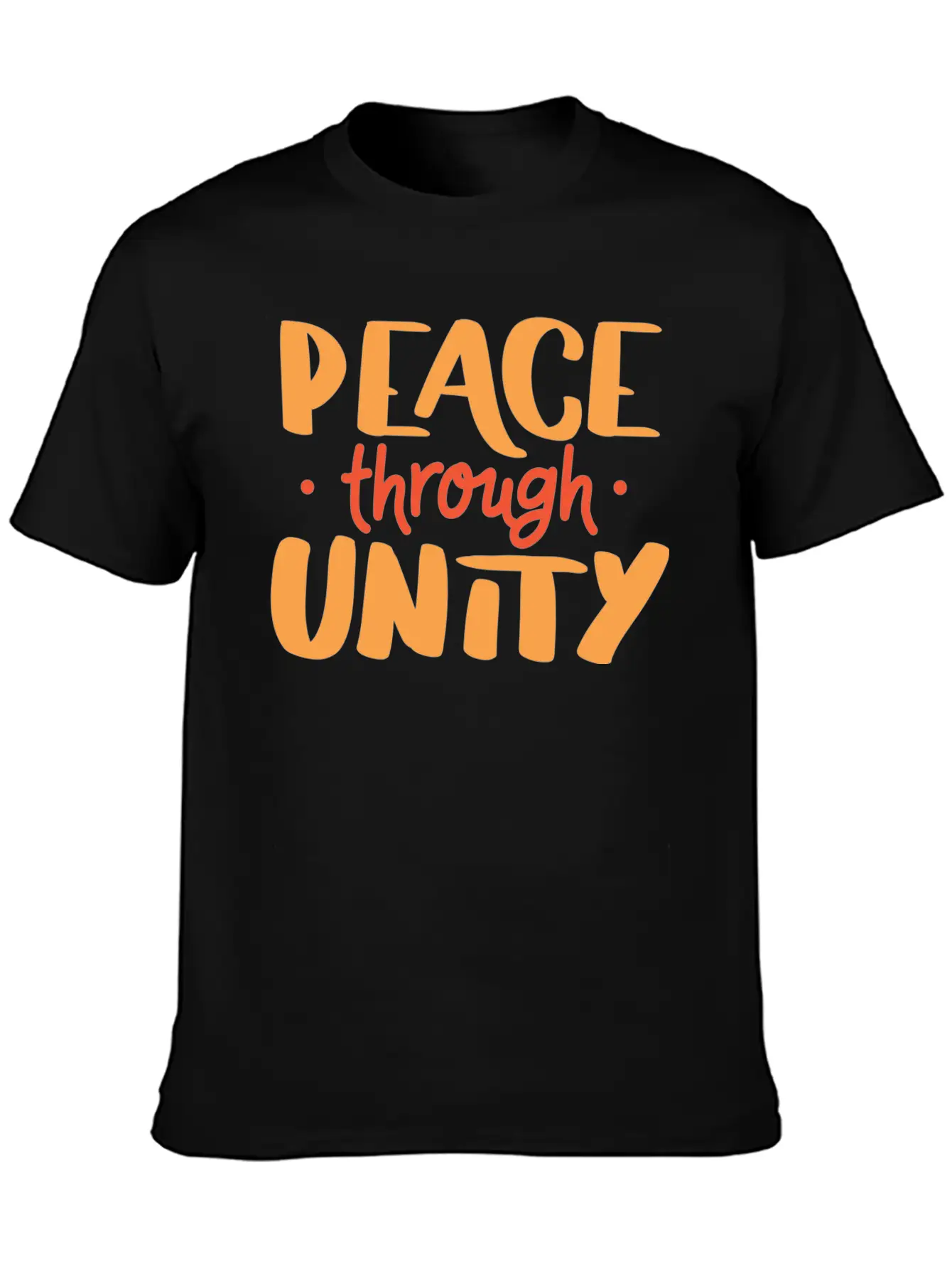 Peace World Peace Pacifist Pacifism Saying Unisex Short Sleeve Soft Cotton T-Shirt – Casual Everyday Wear