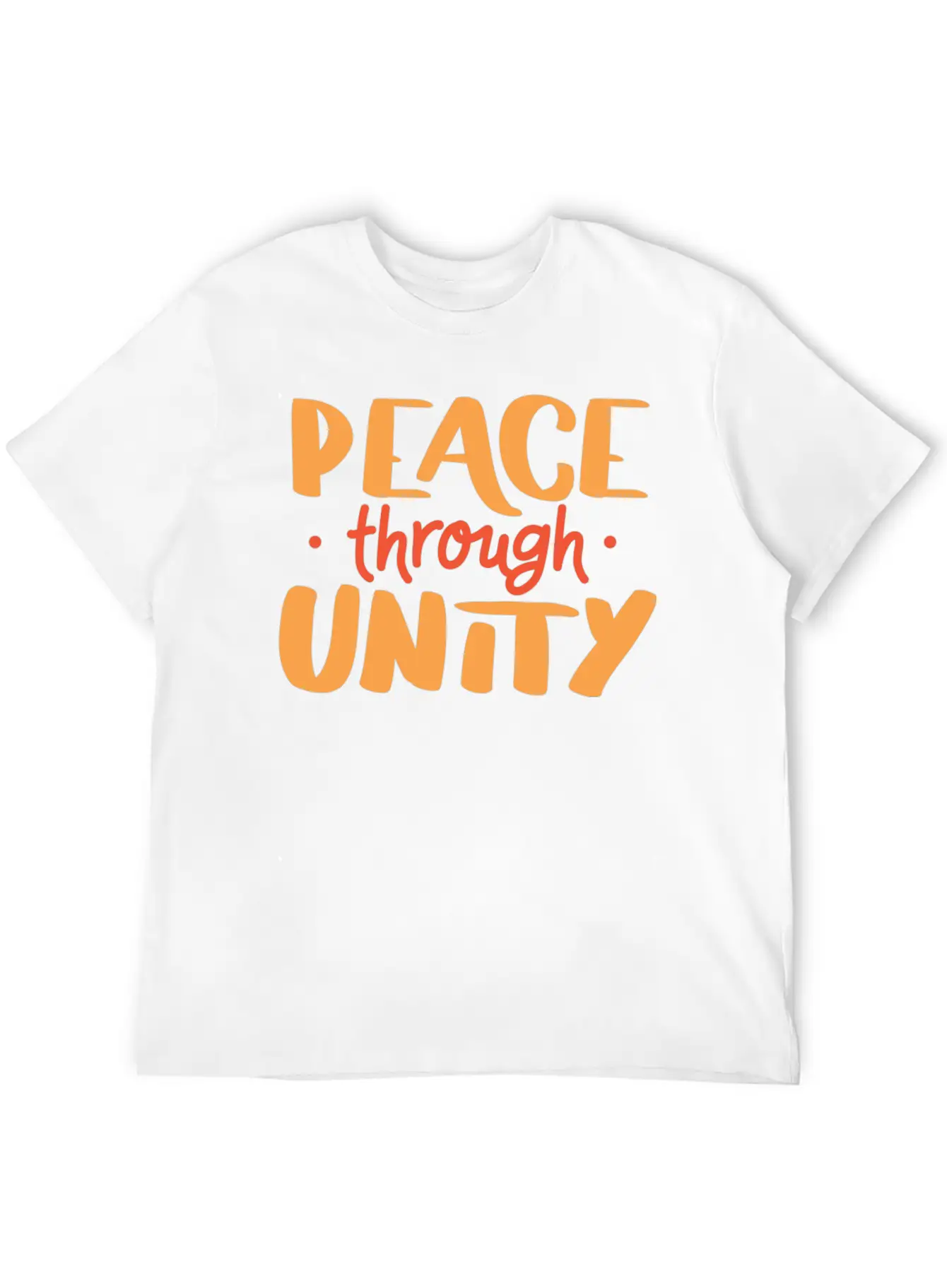 Peace World Peace Pacifist Pacifism Saying Unisex Short Sleeve Soft Cotton T-Shirt – Casual Everyday Wear