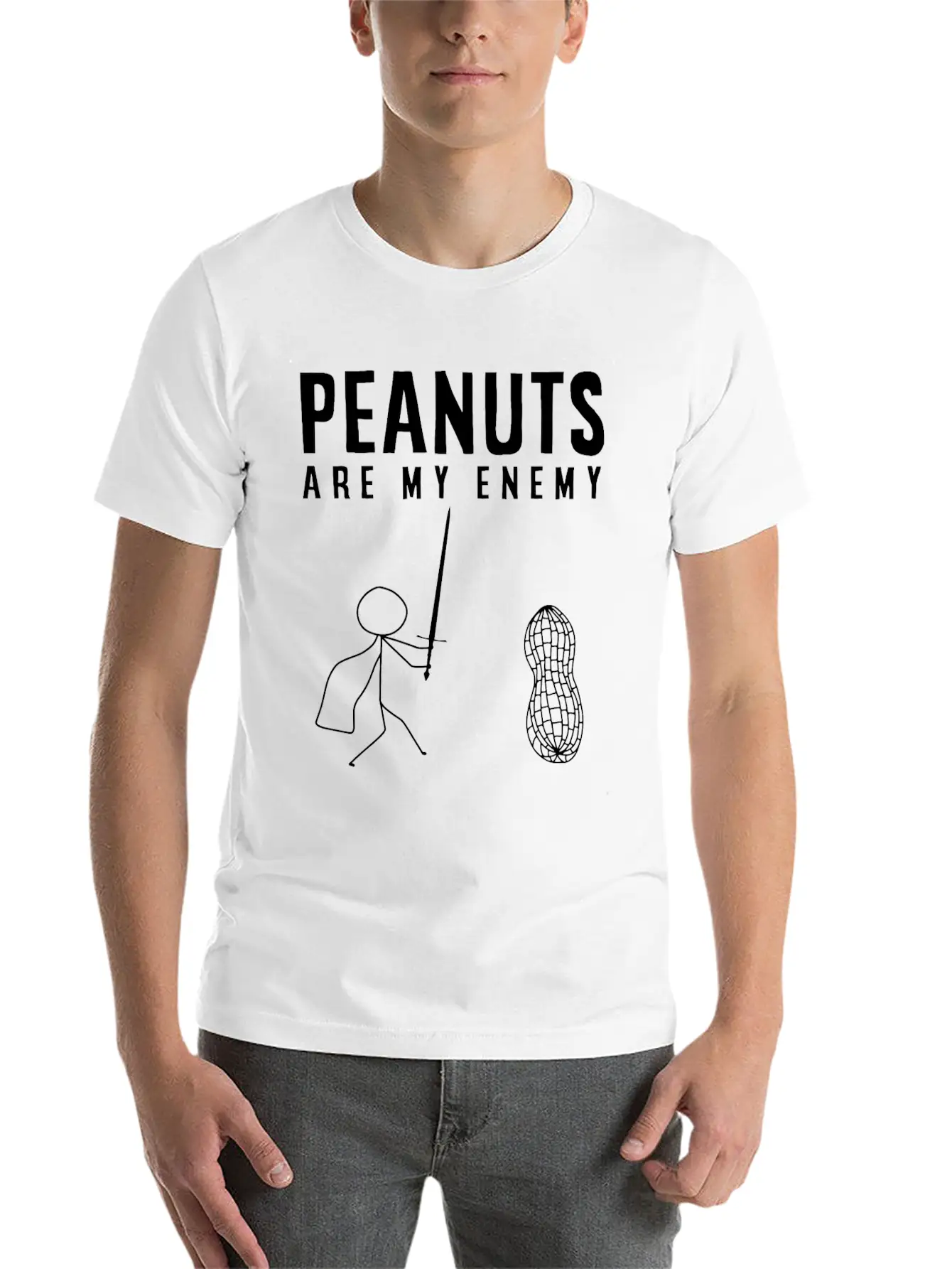 Peanut Allergy, Unisex Casual T-Shirt – Clean Design For Daily Comfort