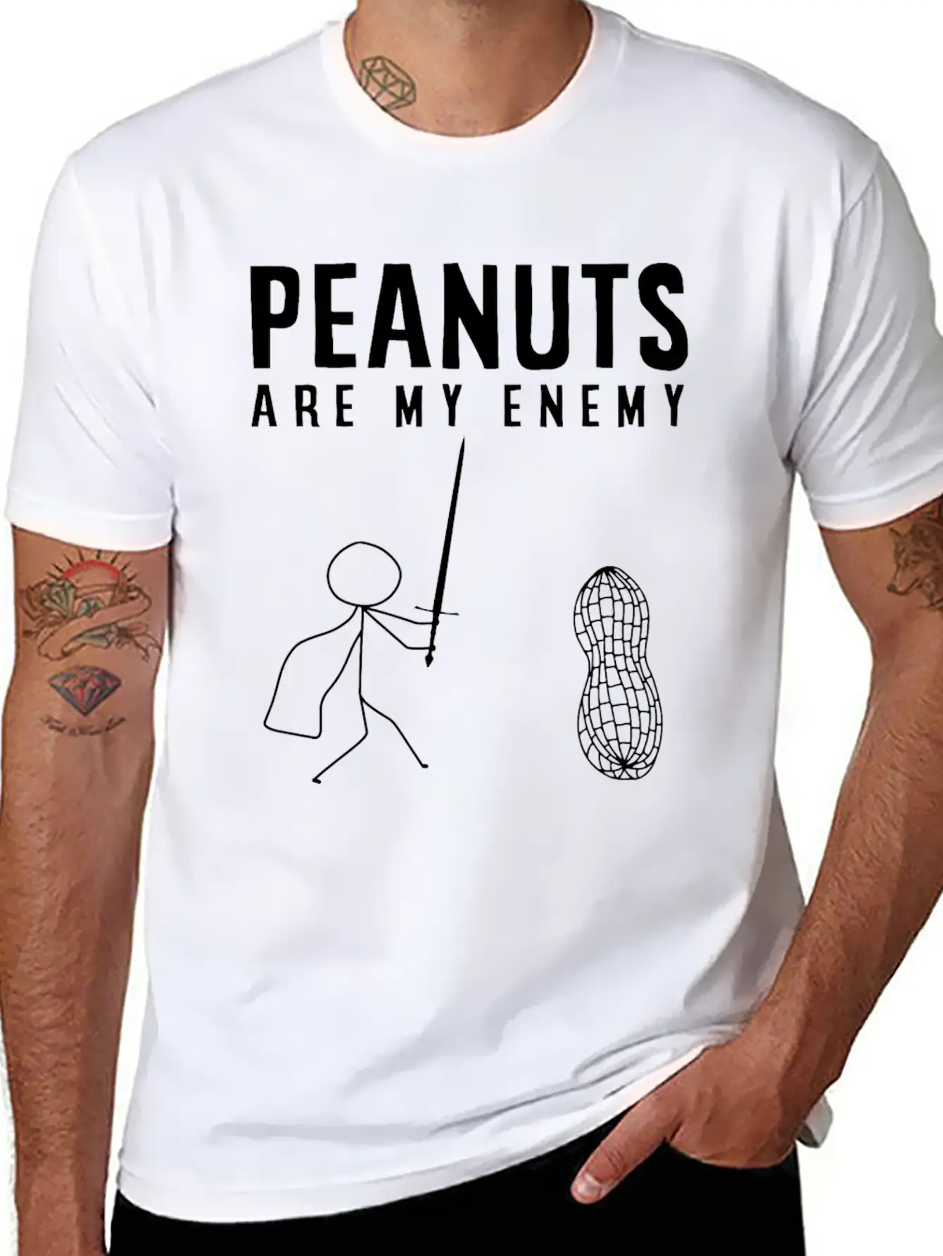 Peanut Allergy, Unisex Casual T-Shirt – Clean Design For Daily Comfort