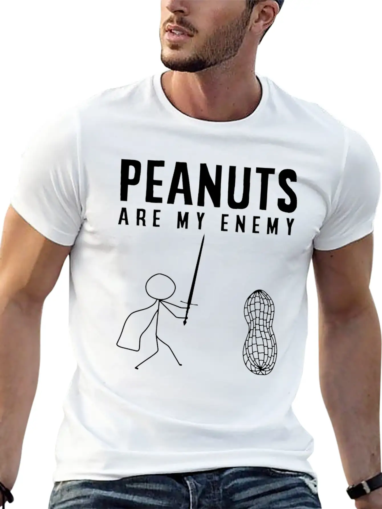 Peanut Allergy, Unisex Casual T-Shirt – Clean Design For Daily Comfort