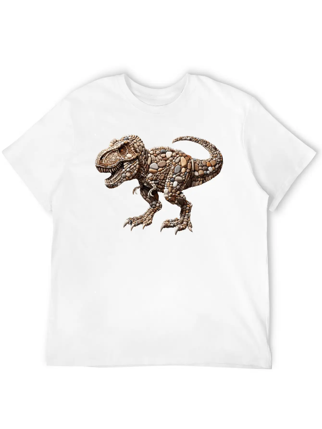 Pebble King Tyrannosaurus Rex Essential Unisex Summer Tee – Soft Cotton Casual Fit