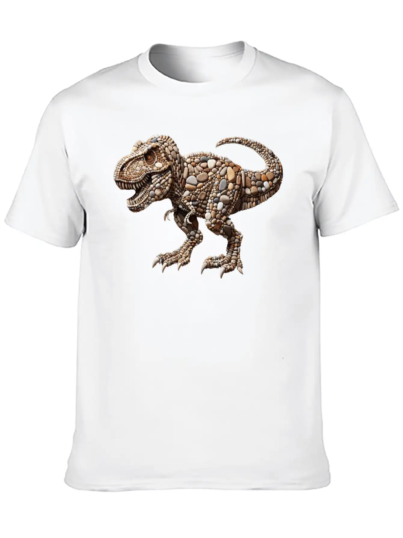 Pebble King Tyrannosaurus Rex Essential Unisex Summer Tee – Soft Cotton Casual Fit