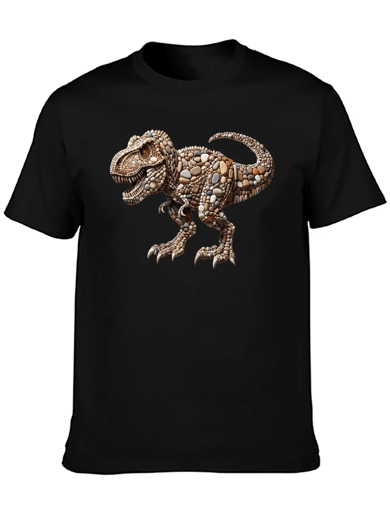 Pebble King Tyrannosaurus Rex Essential Unisex Summer Tee – Soft Cotton Casual Fit