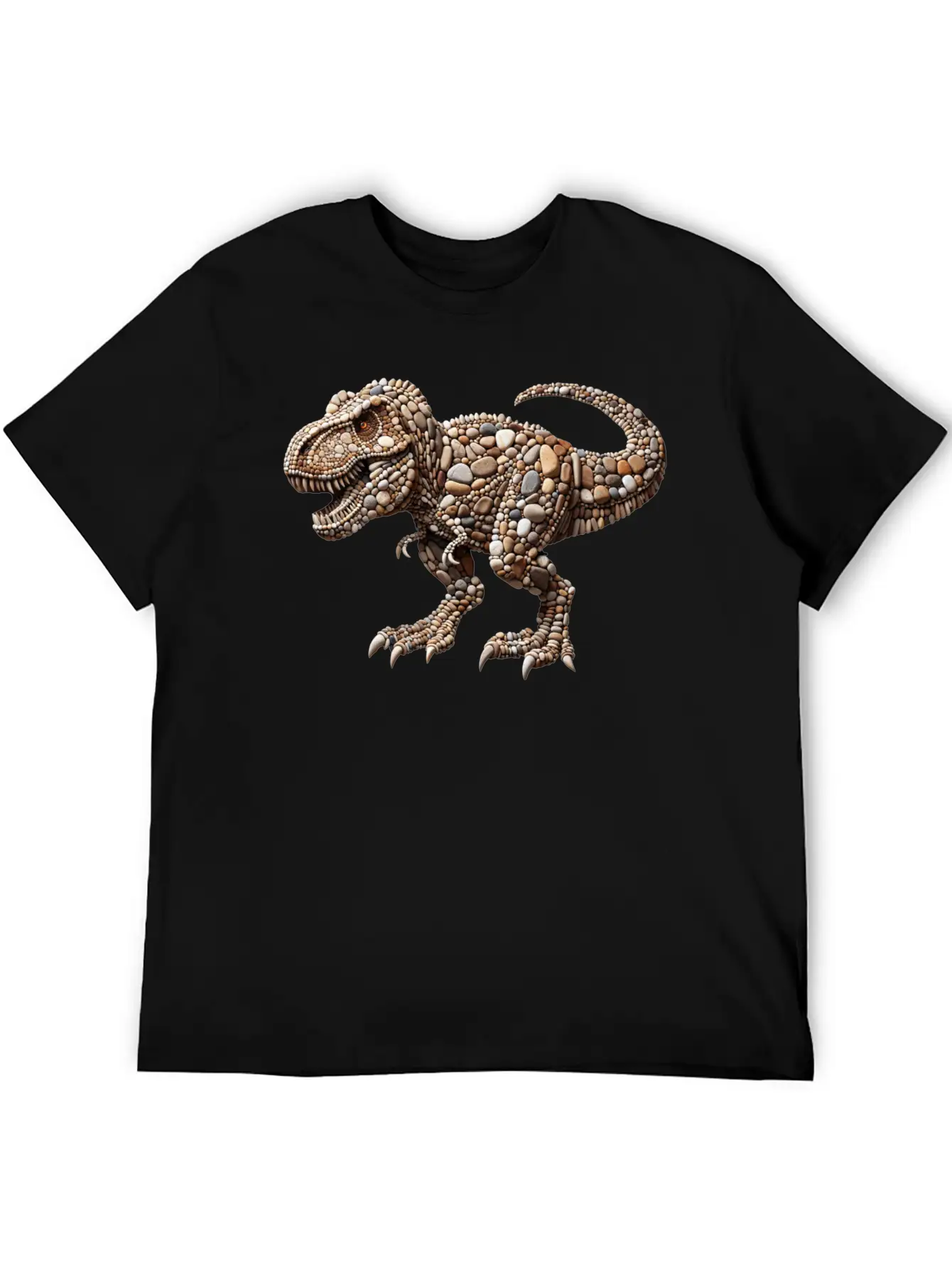 Pebble King Tyrannosaurus Rex Essential Unisex Summer Tee – Soft Cotton Casual Fit