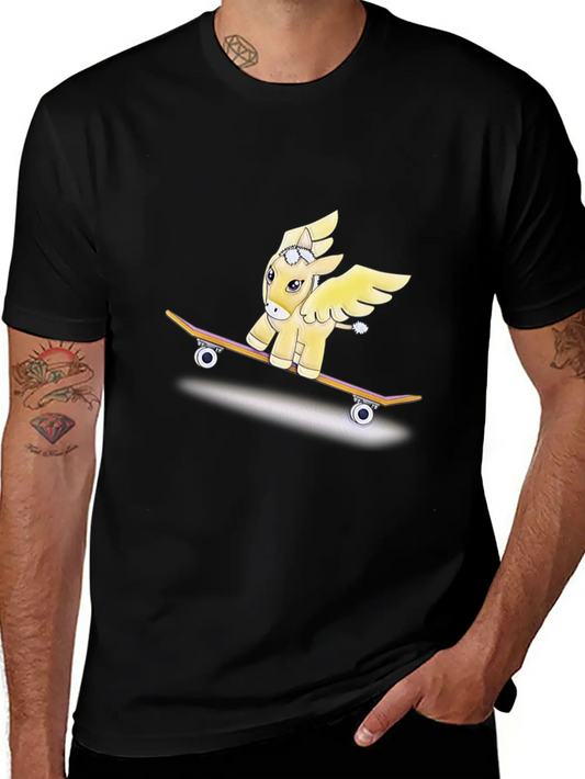Pegasus Skater Essential Unisex Summer Tee – Soft Cotton Casual Fit