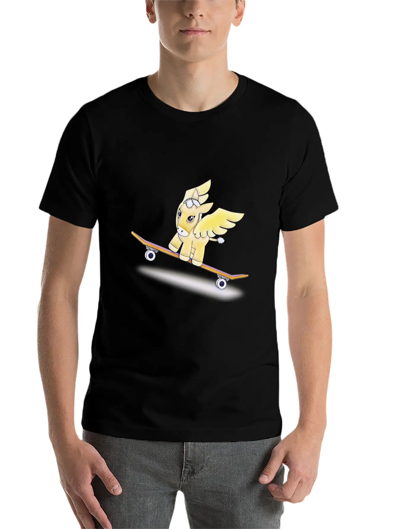 Pegasus Skater Essential Unisex Summer Tee – Soft Cotton Casual Fit