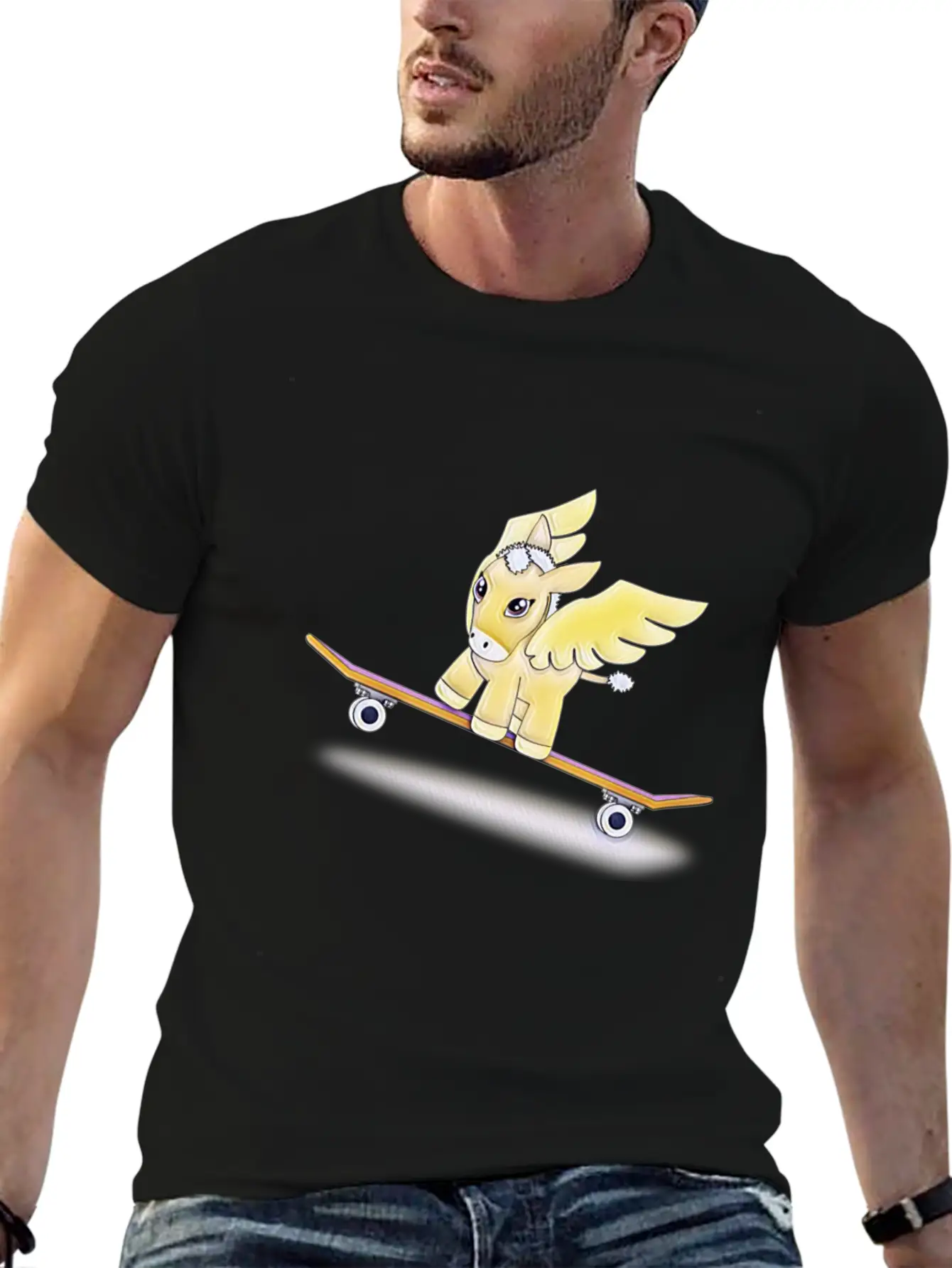 Pegasus Skater Essential Unisex Summer Tee – Soft Cotton Casual Fit