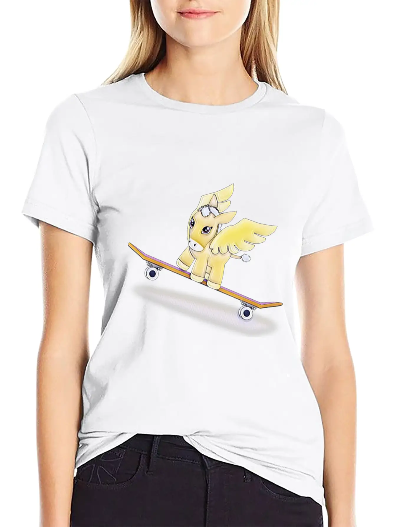 Pegasus Skater Essential Unisex Summer Tee – Soft Cotton Casual Fit