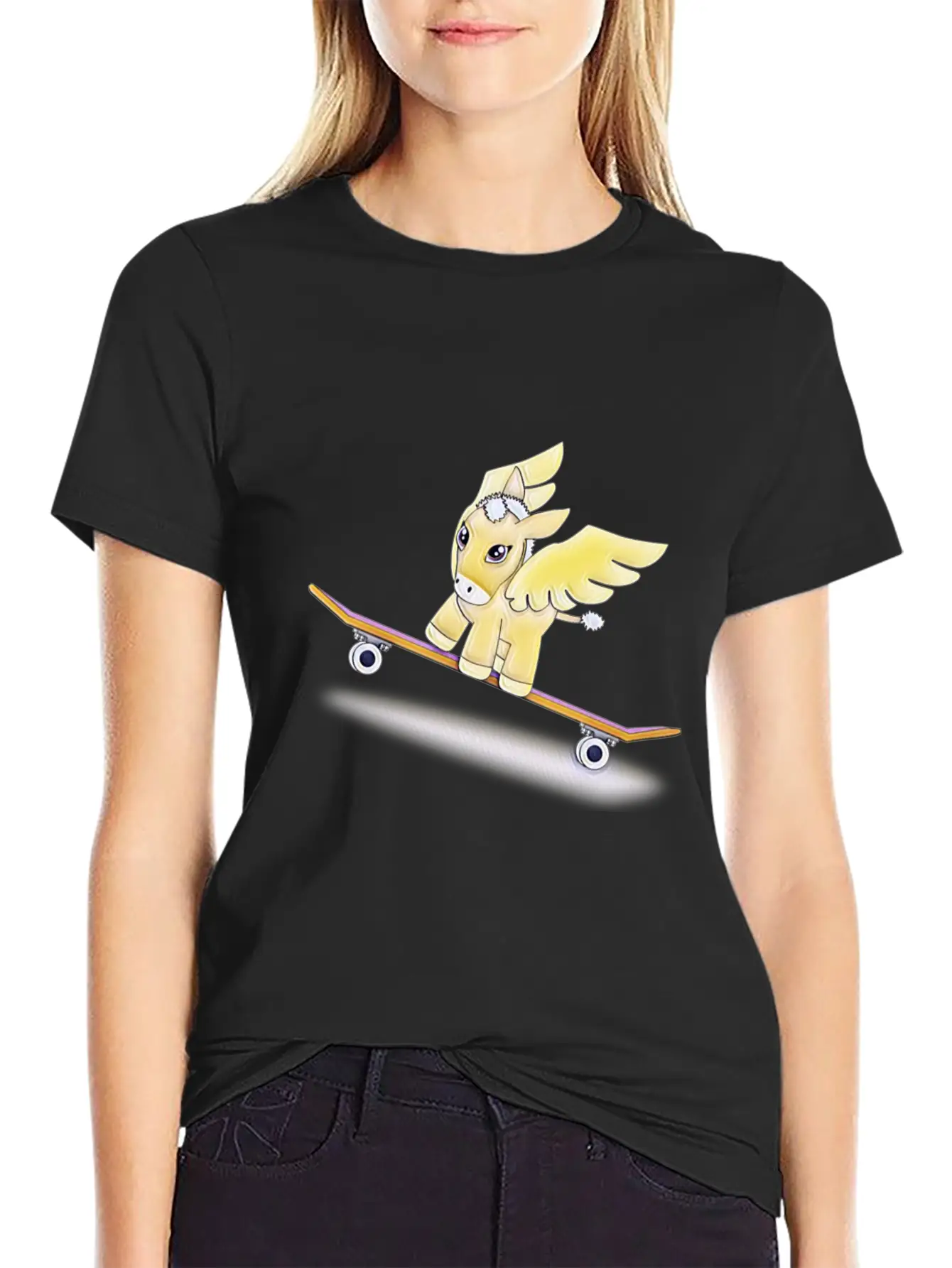 Pegasus Skater Essential Unisex Summer Tee – Soft Cotton Casual Fit