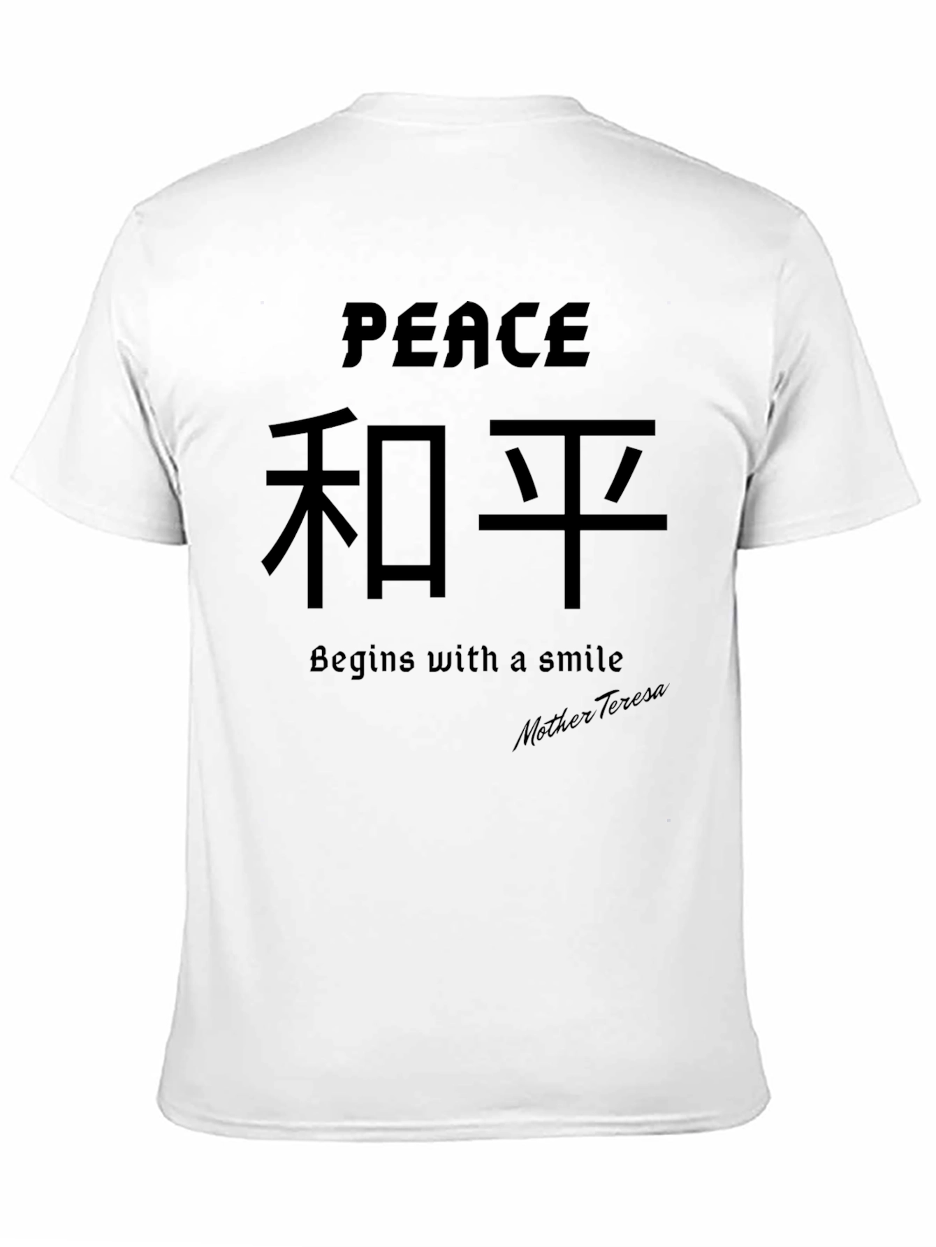 Peace Begins With a Smile Graphic T-Shirt