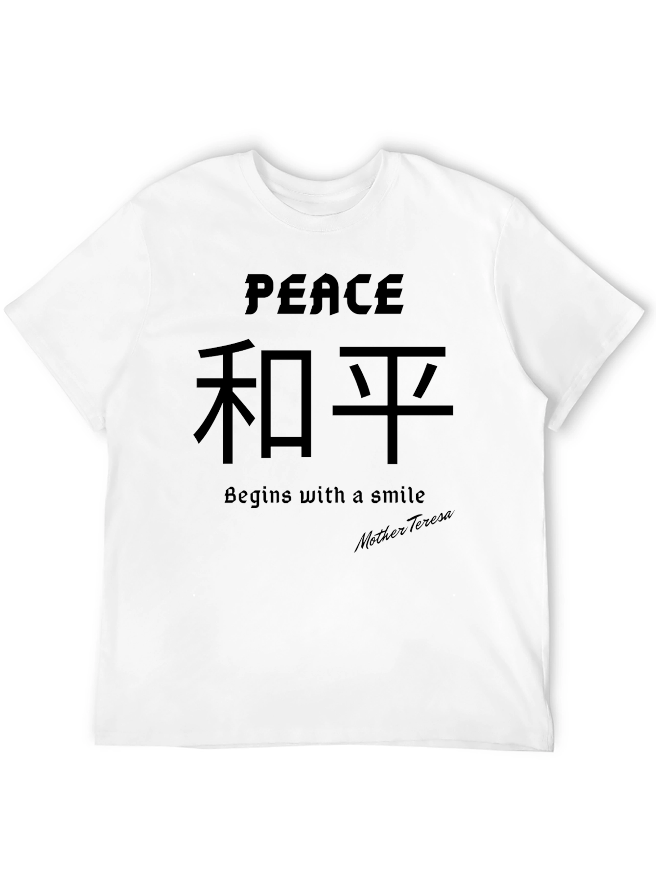 Peace Begins With a Smile Graphic T-Shirt