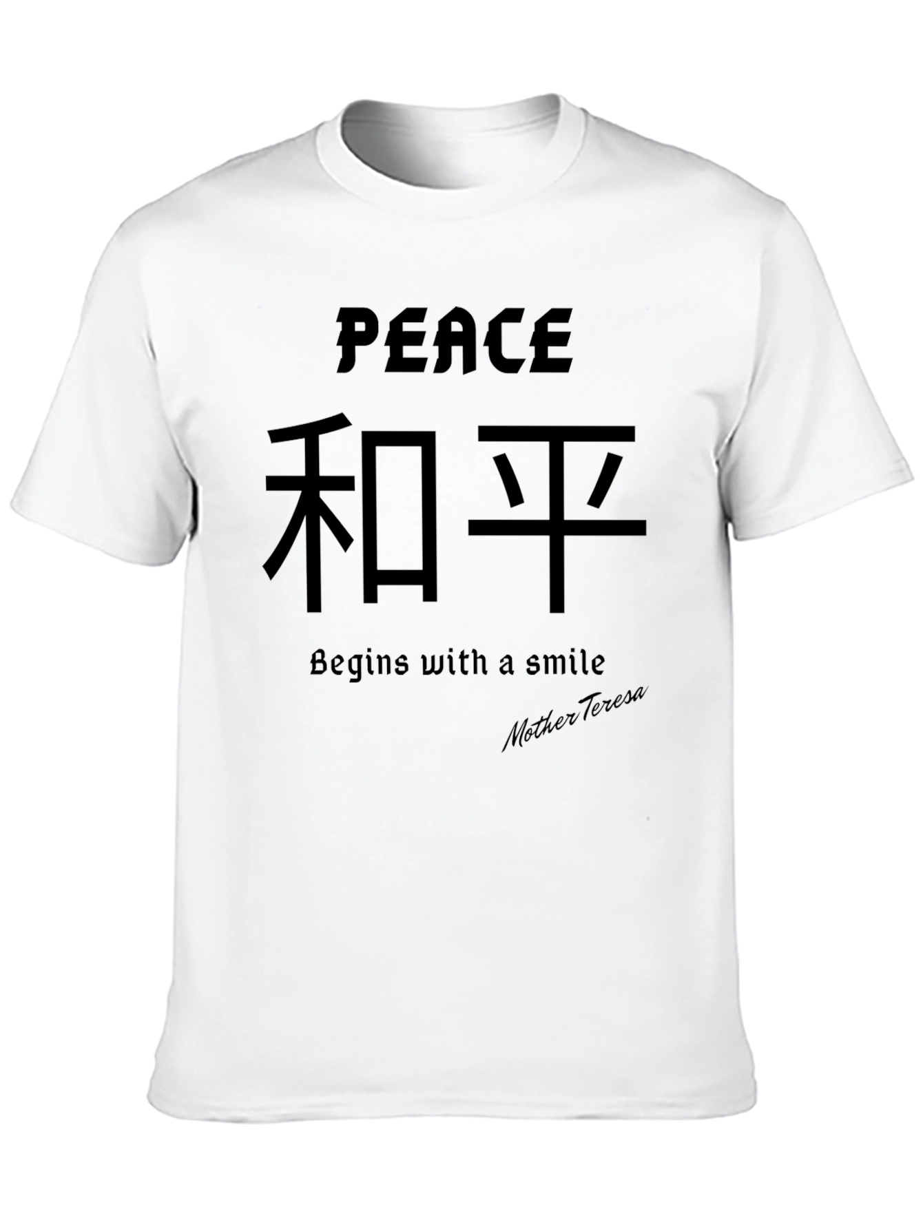 Peace Begins With a Smile Graphic T-Shirt