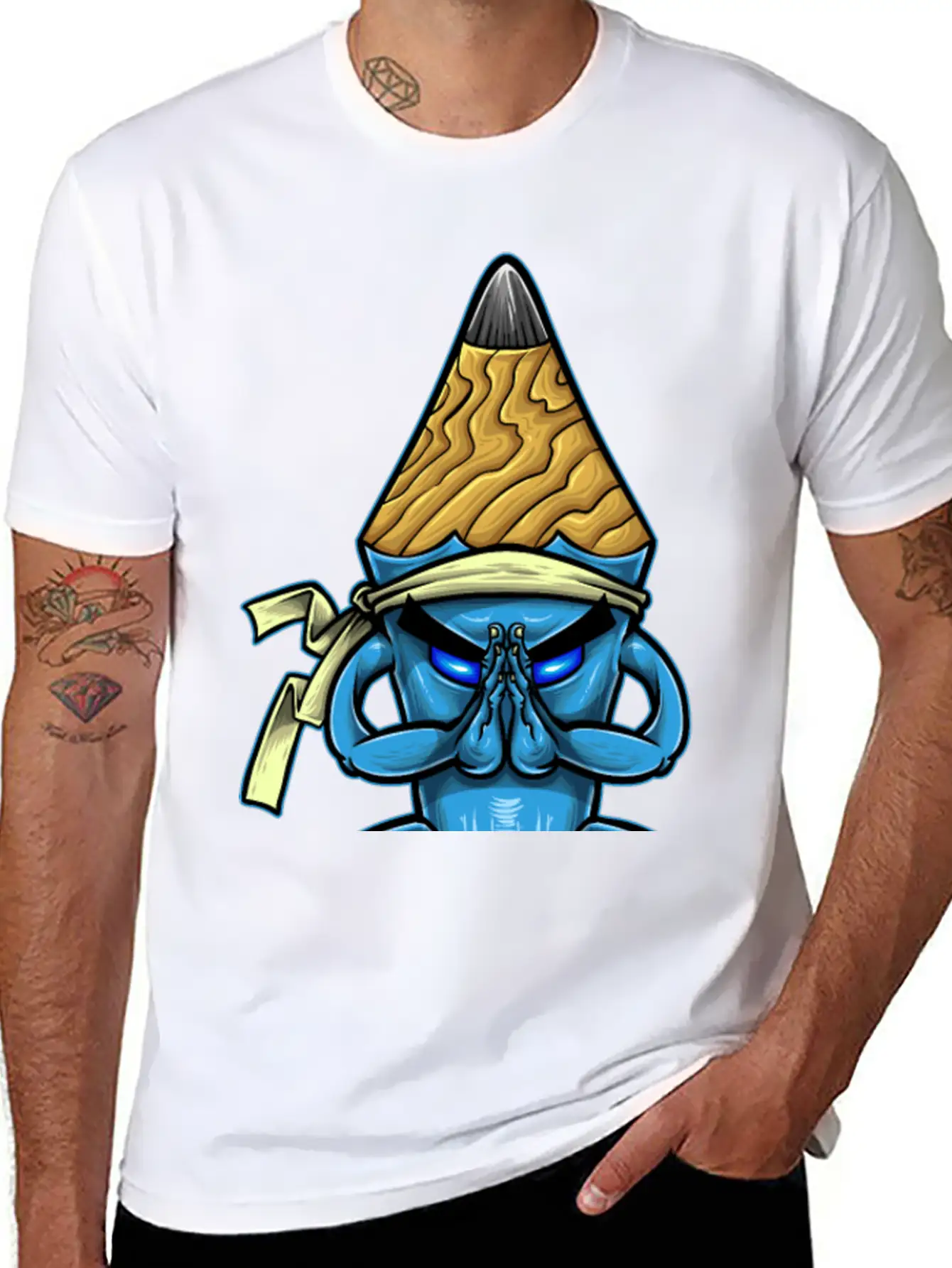 Pencil Monk Unisex Casual T-Shirt – Clean Design For Daily Comfort