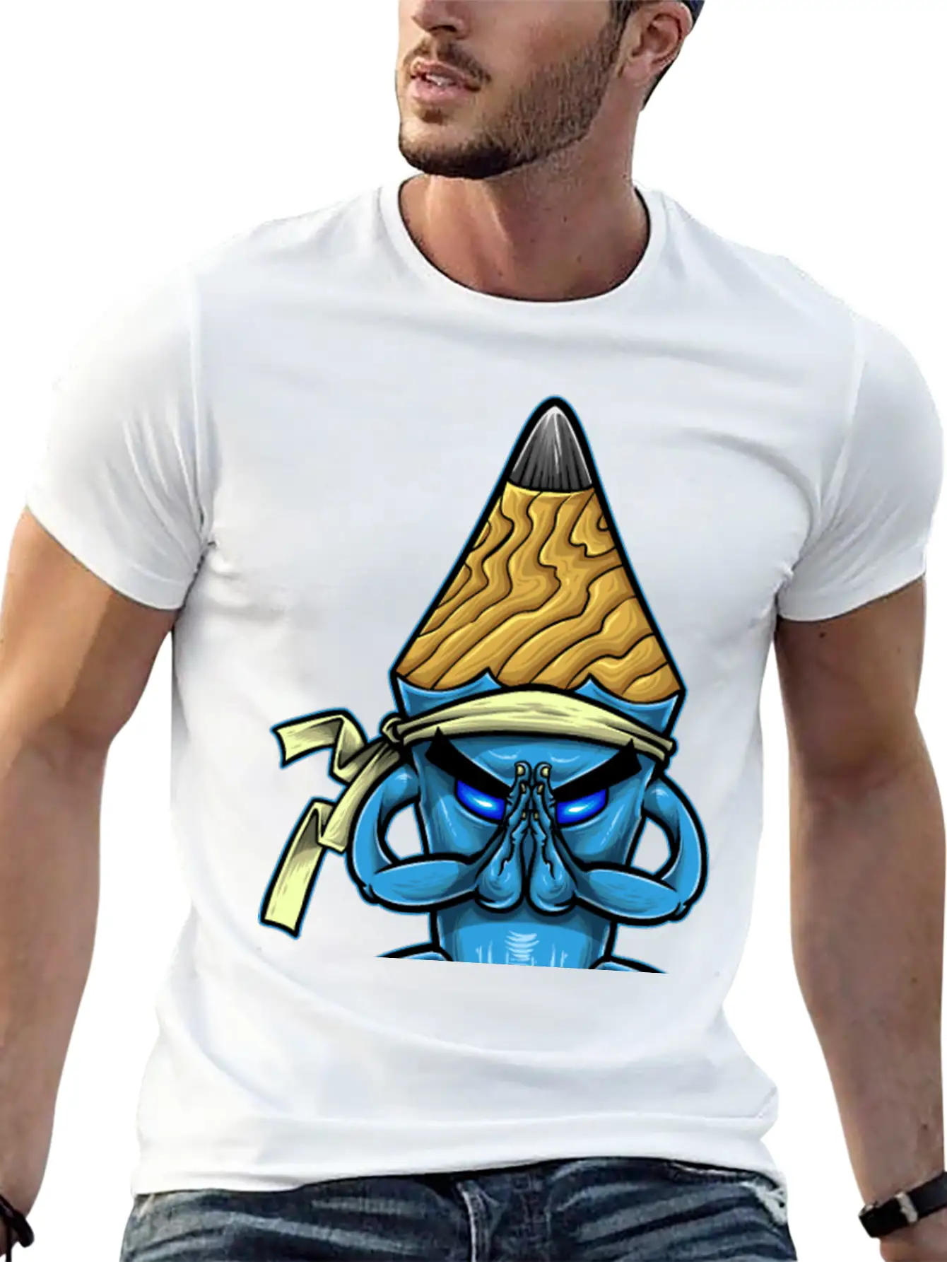 Pencil Monk Unisex Casual T-Shirt – Clean Design For Daily Comfort