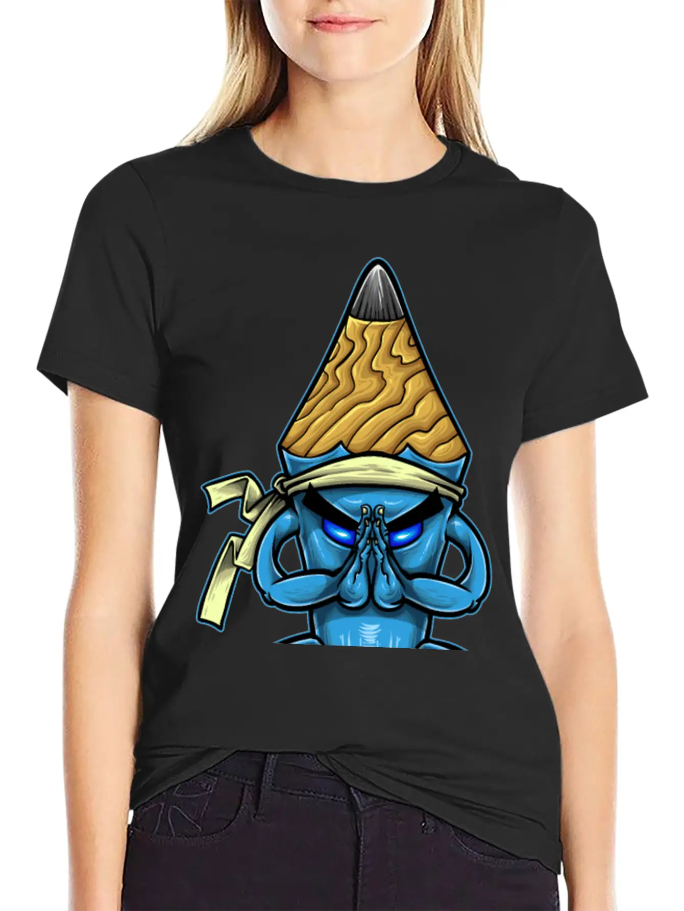 Pencil Monk Unisex Casual T-Shirt – Clean Design For Daily Comfort
