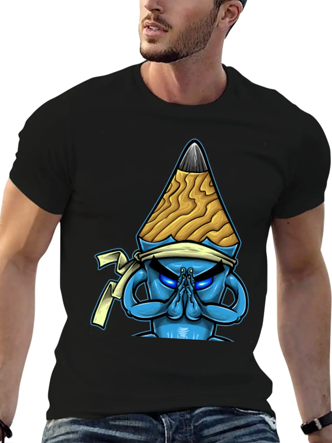 Pencil Monk Unisex Casual T-Shirt – Clean Design For Daily Comfort