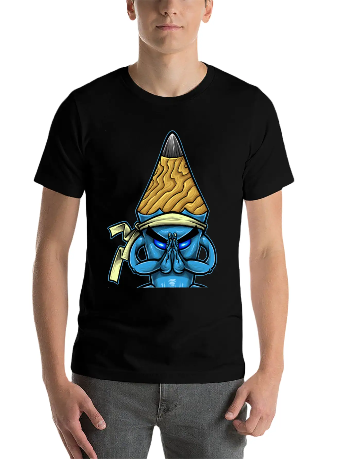 Pencil Monk Unisex Casual T-Shirt – Clean Design For Daily Comfort