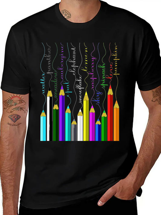 Pencil Unisex Short Sleeve Soft Cotton T-Shirt – Casual Everyday Wear