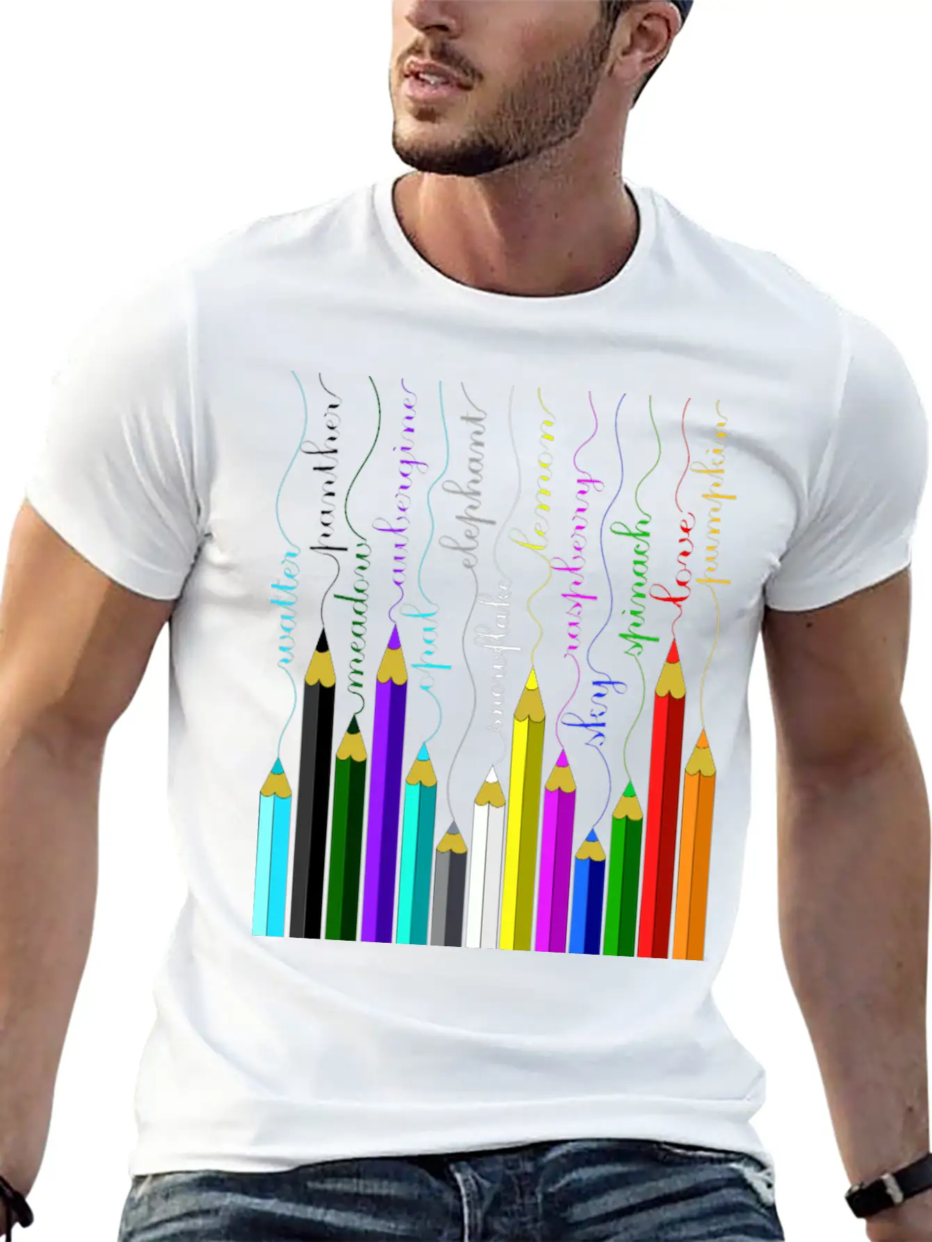 Pencil Unisex Short Sleeve Soft Cotton T-Shirt – Casual Everyday Wear