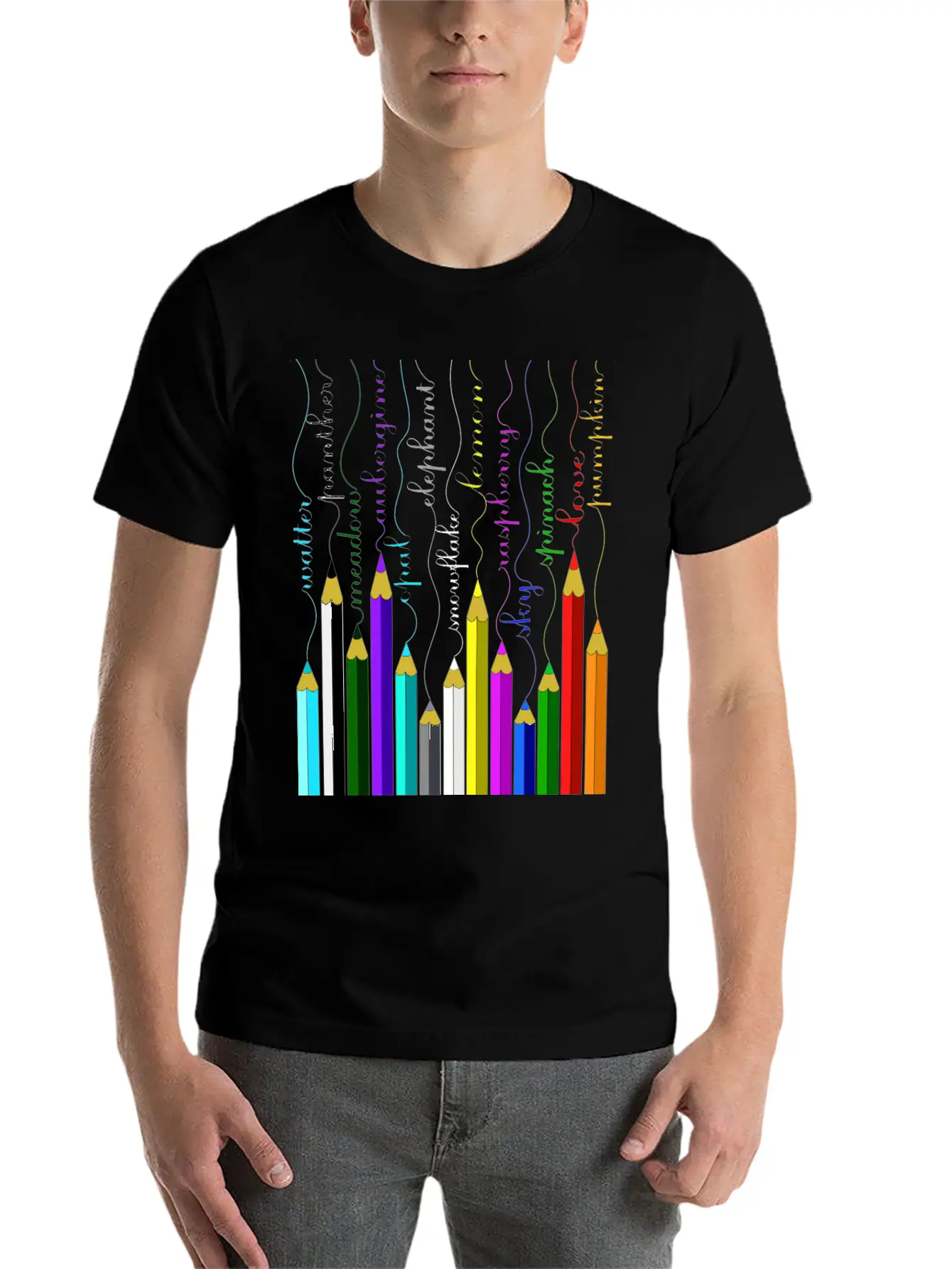 Pencil Unisex Short Sleeve Soft Cotton T-Shirt – Casual Everyday Wear
