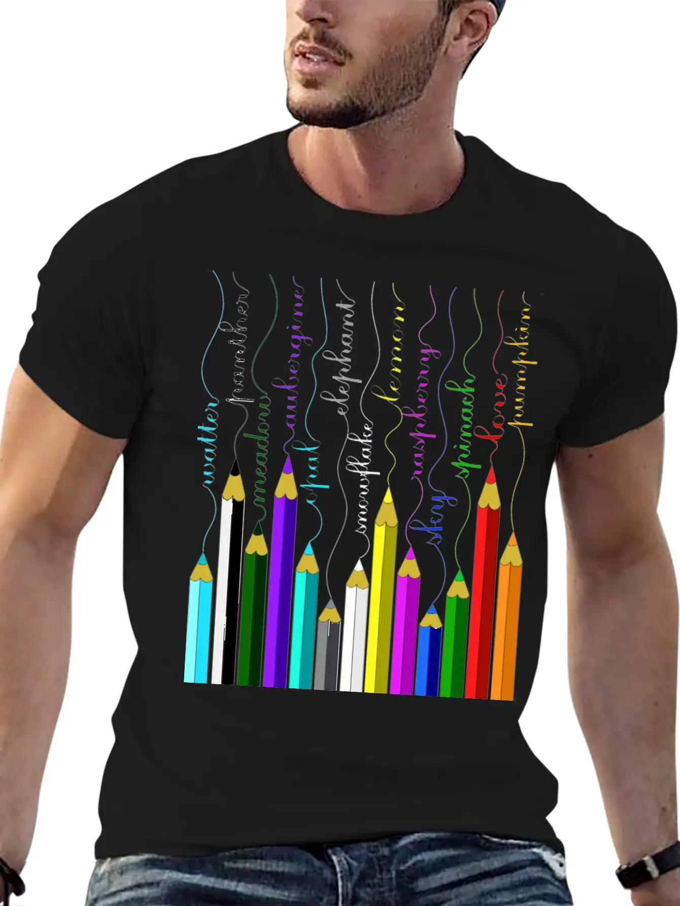 Pencil Unisex Short Sleeve Soft Cotton T-Shirt – Casual Everyday Wear
