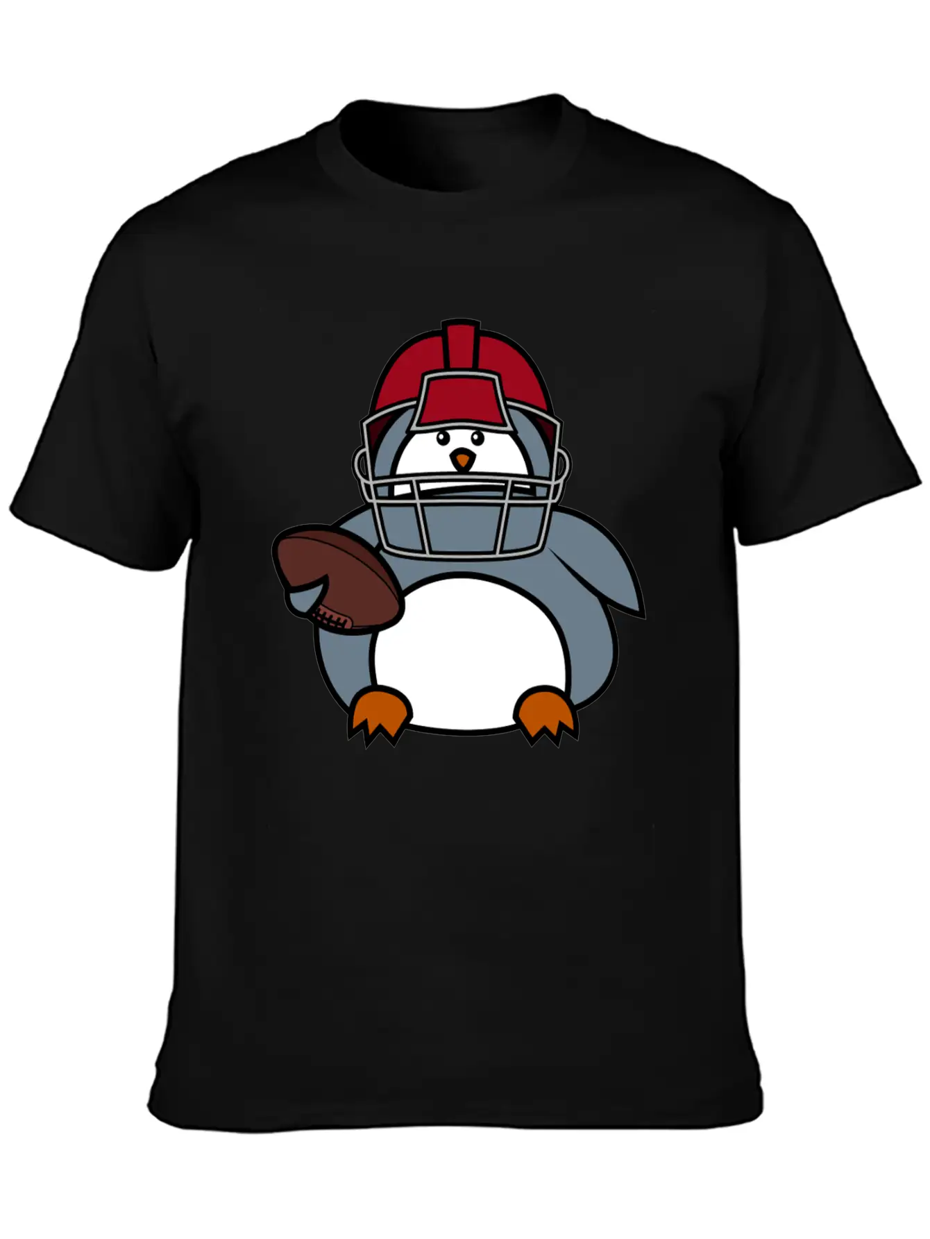 Penguin American Football Player Stylish Everyday T-Shirt – Unisex Basic Cotton Tee