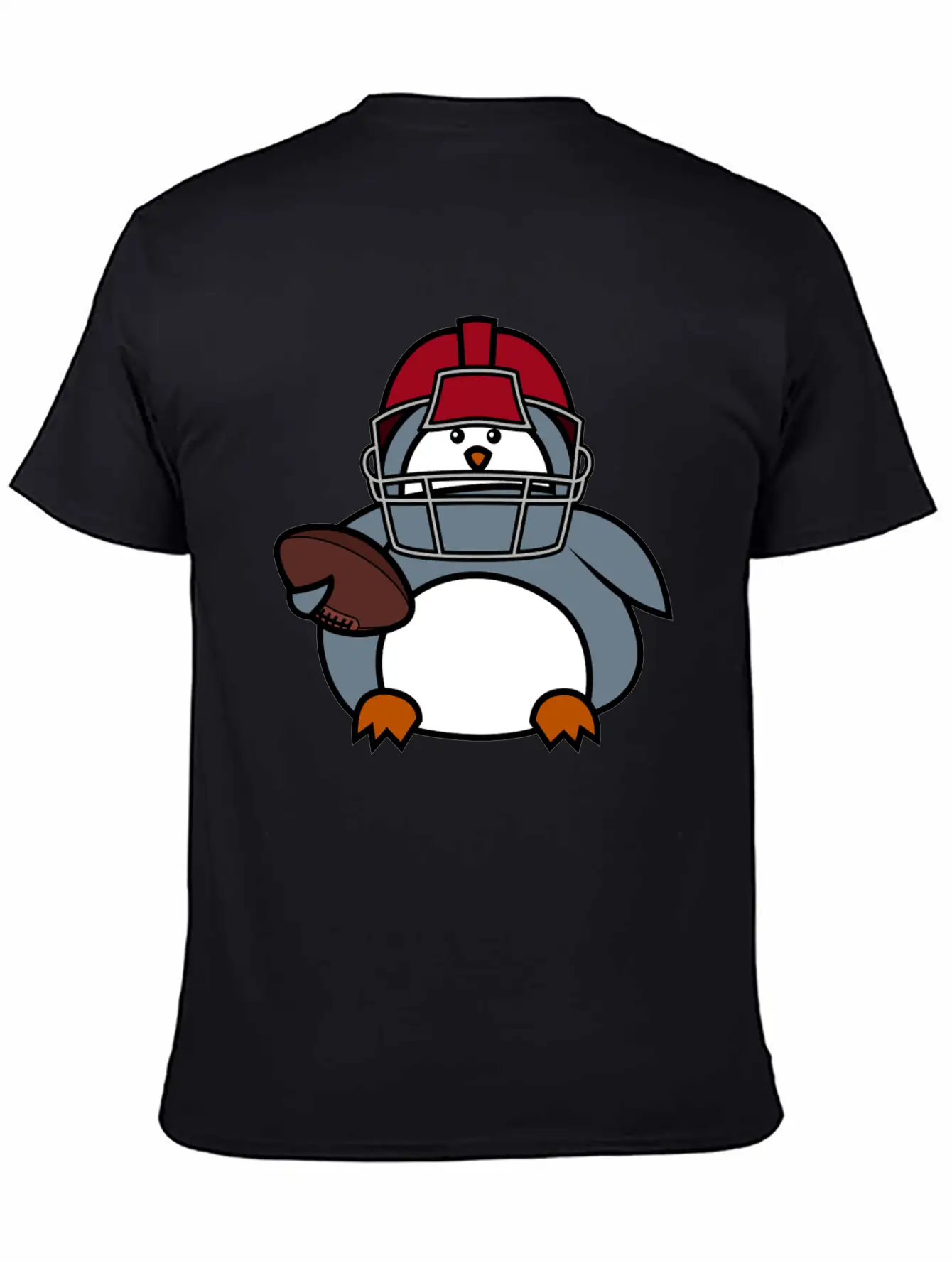 Penguin American Football Player Stylish Everyday T-Shirt – Unisex Basic Cotton Tee