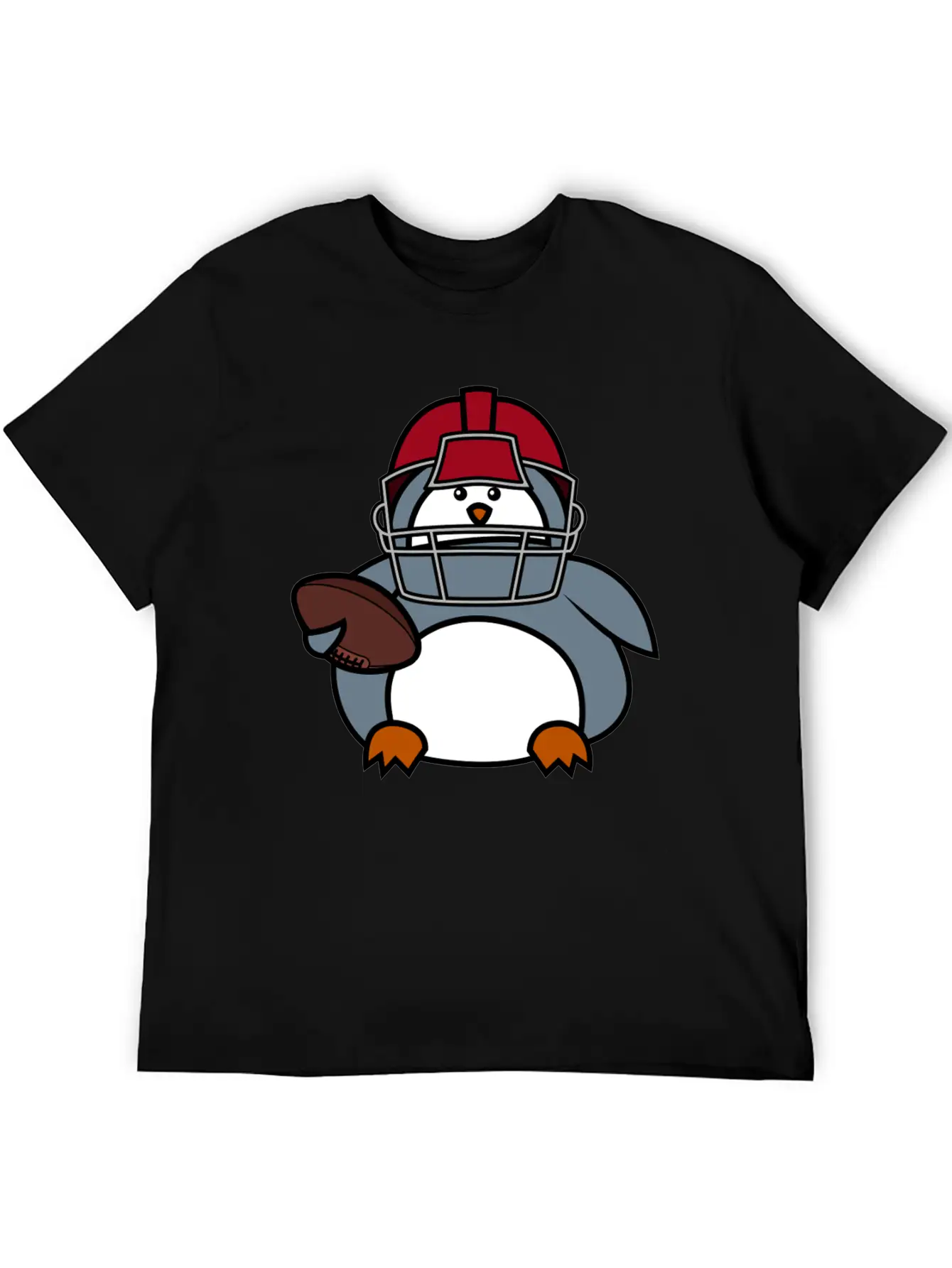 Penguin American Football Player Stylish Everyday T-Shirt – Unisex Basic Cotton Tee