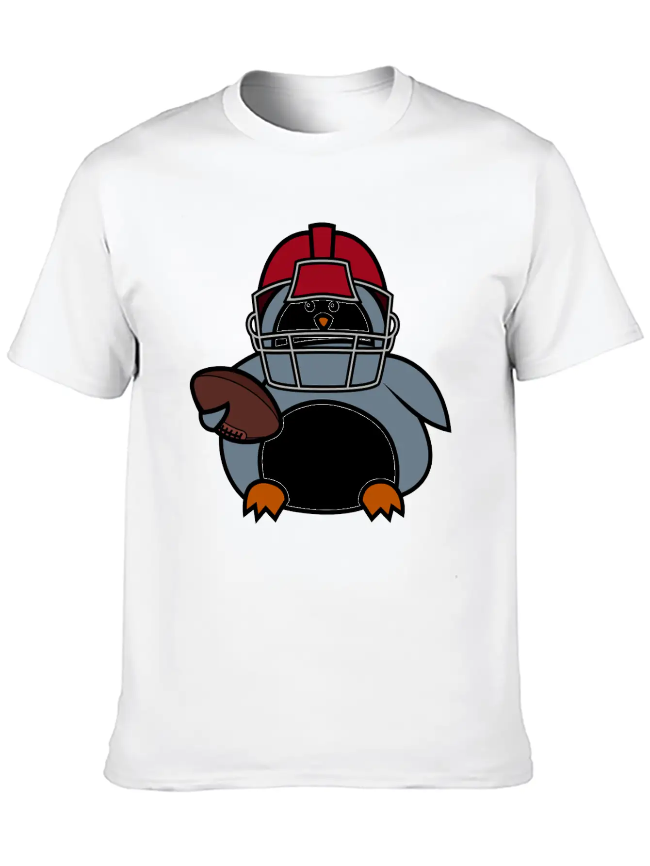 Penguin American Football Player Stylish Everyday T-Shirt – Unisex Basic Cotton Tee