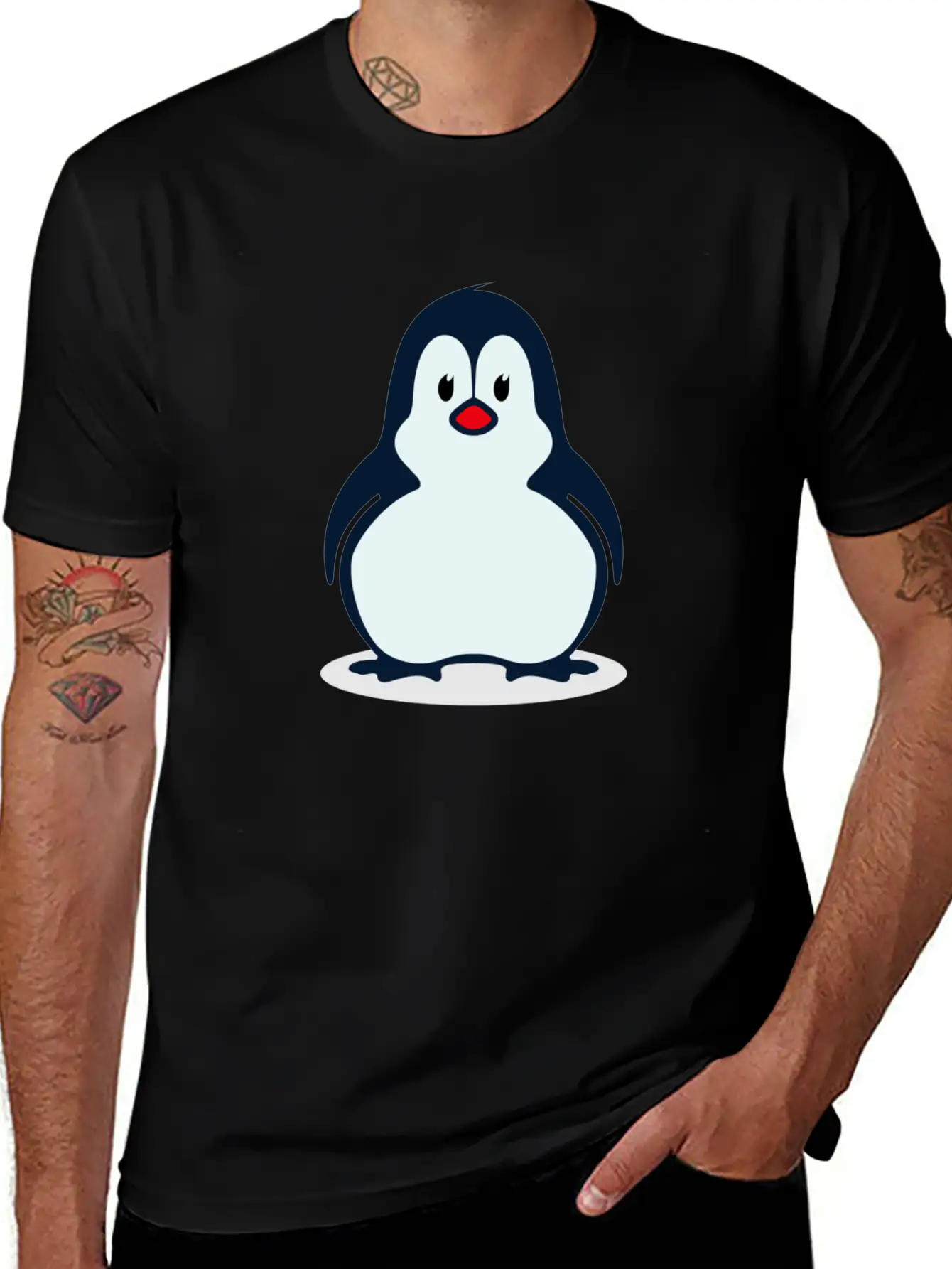 Penguin Unisex Short Sleeve Soft Cotton T-Shirt – Casual Everyday Wear