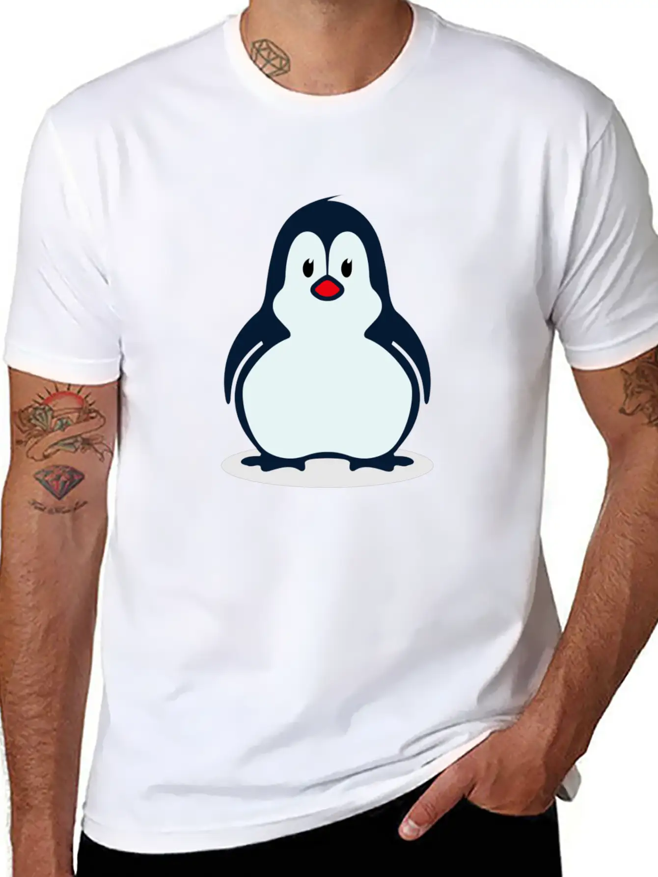 Penguin Unisex Short Sleeve Soft Cotton T-Shirt – Casual Everyday Wear