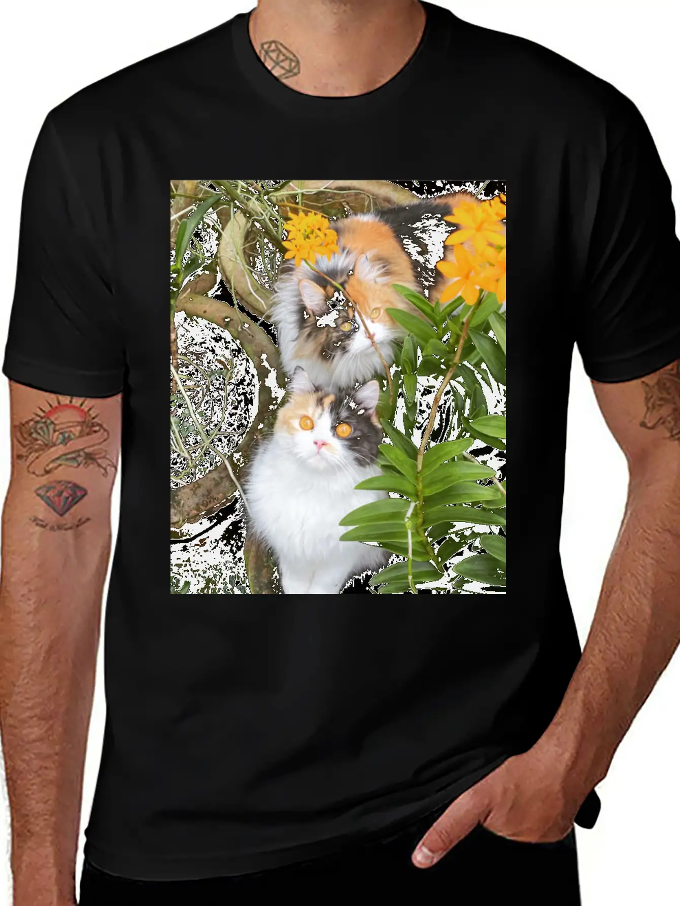 Penny & Patchi In 'Orchid Garden' Essential Unisex Summer Tee – Soft Cotton Casual Fit