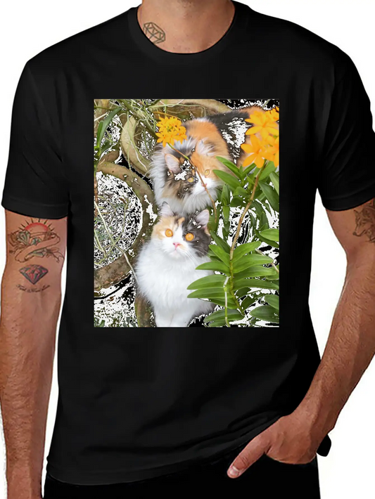 Penny & Patchi In 'Orchid Garden' Essential Unisex Summer Tee – Soft Cotton Casual Fit