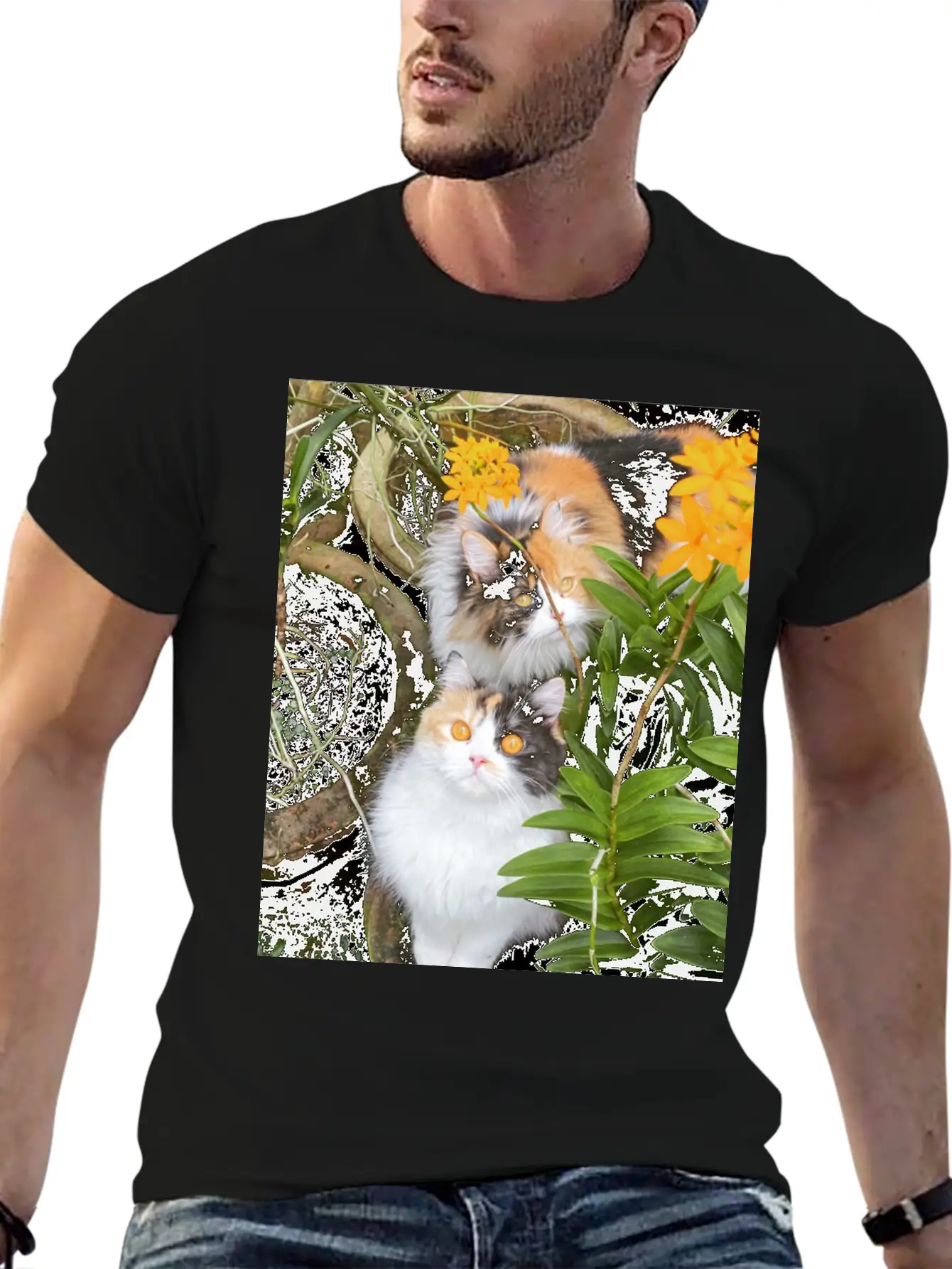 Penny & Patchi In 'Orchid Garden' Essential Unisex Summer Tee – Soft Cotton Casual Fit