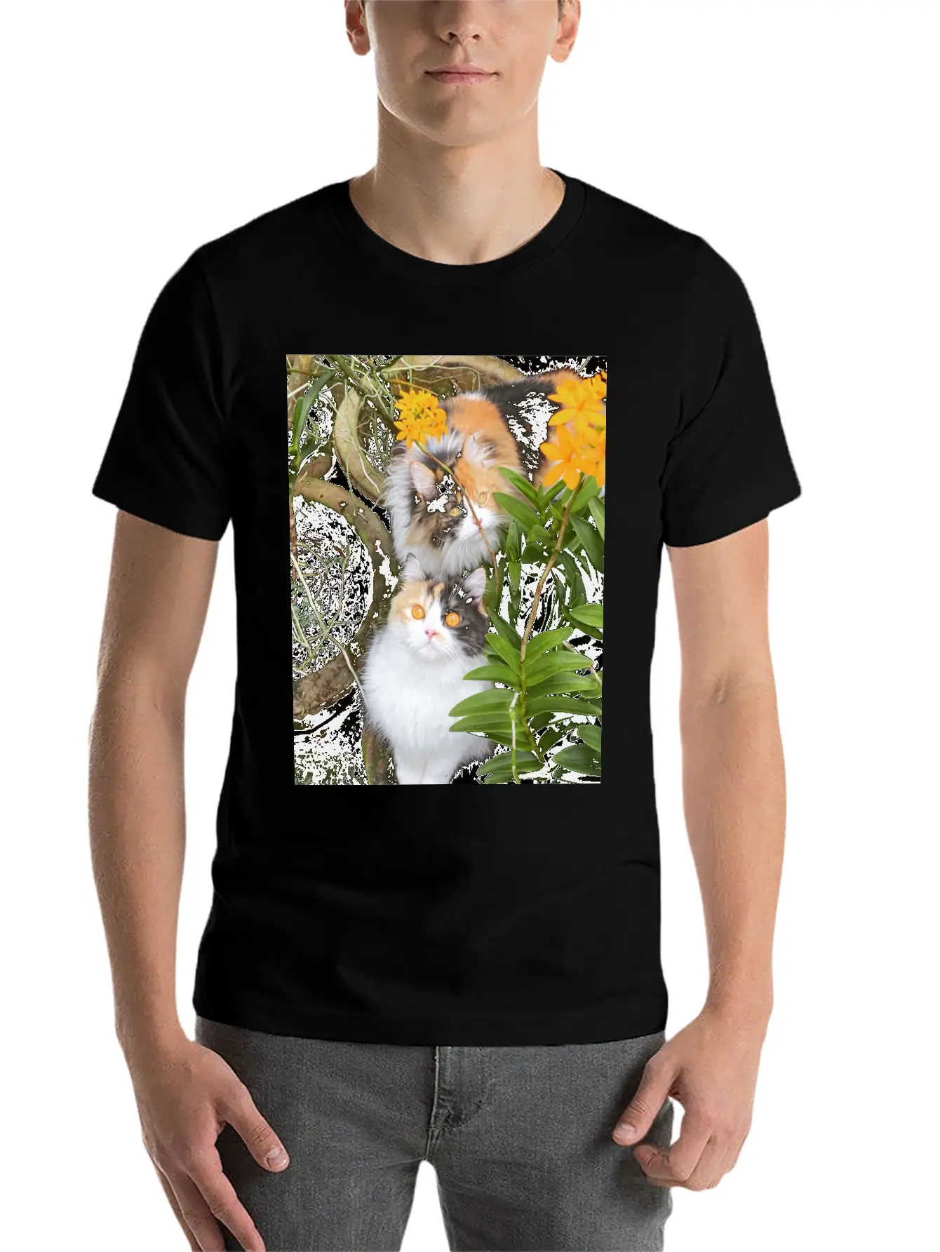 Penny & Patchi In 'Orchid Garden' Essential Unisex Summer Tee – Soft Cotton Casual Fit