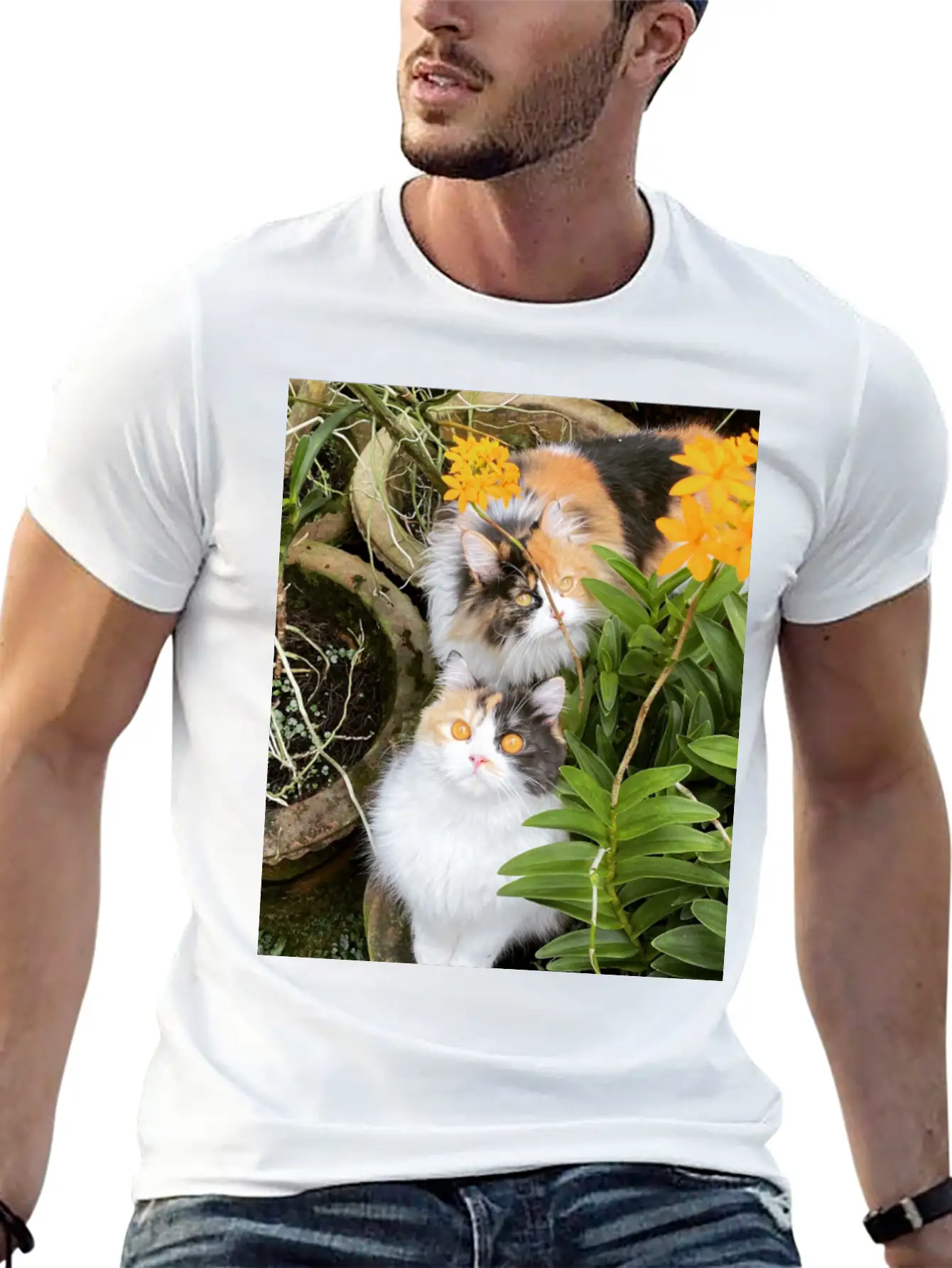 Penny & Patchi In 'Orchid Garden' Essential Unisex Summer Tee – Soft Cotton Casual Fit