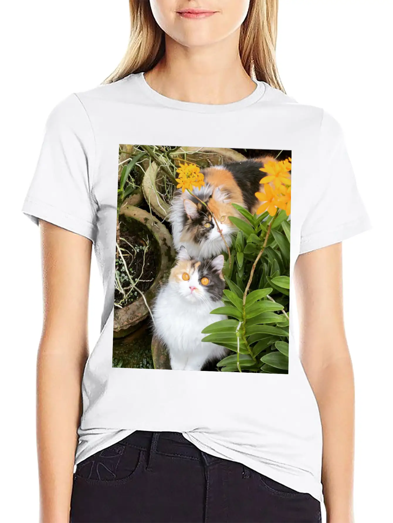 Penny & Patchi In 'Orchid Garden' Essential Unisex Summer Tee – Soft Cotton Casual Fit