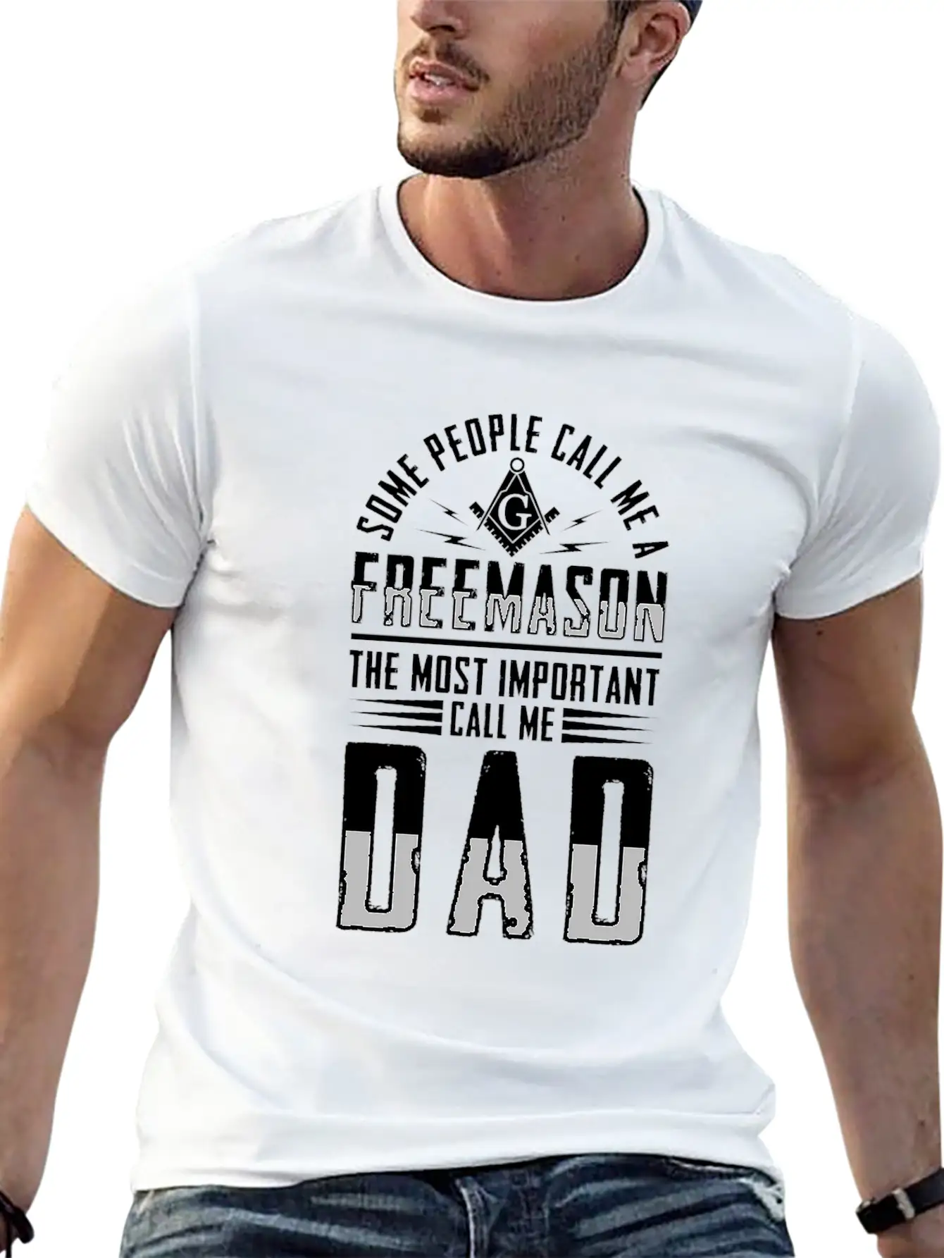 People Call Me Freemason Important Call Me Dad Unisex Short Sleeve Soft Cotton T-Shirt – Casual Everyday Wear