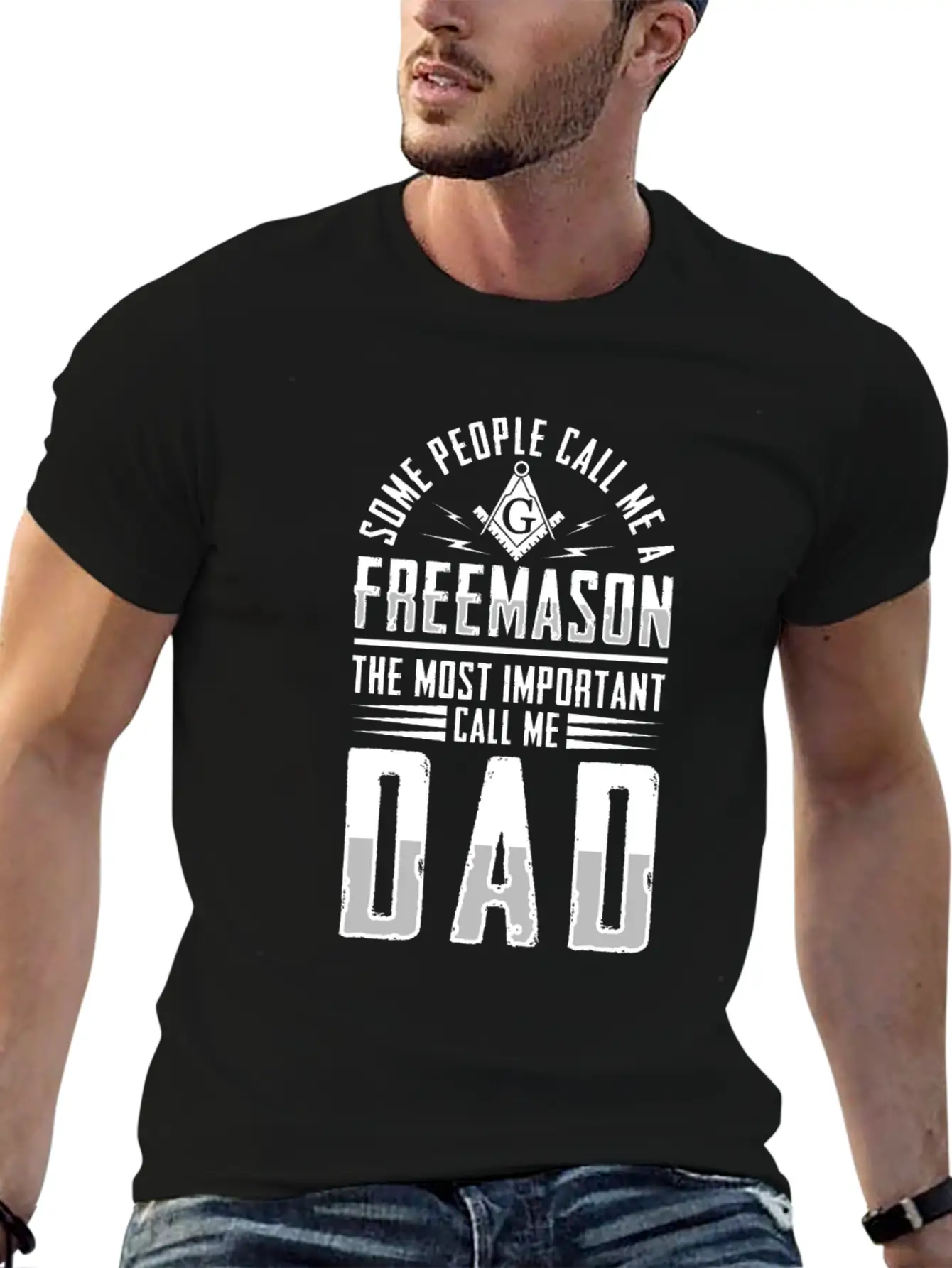 People Call Me Freemason Important Call Me Dad Unisex Short Sleeve Soft Cotton T-Shirt – Casual Everyday Wear