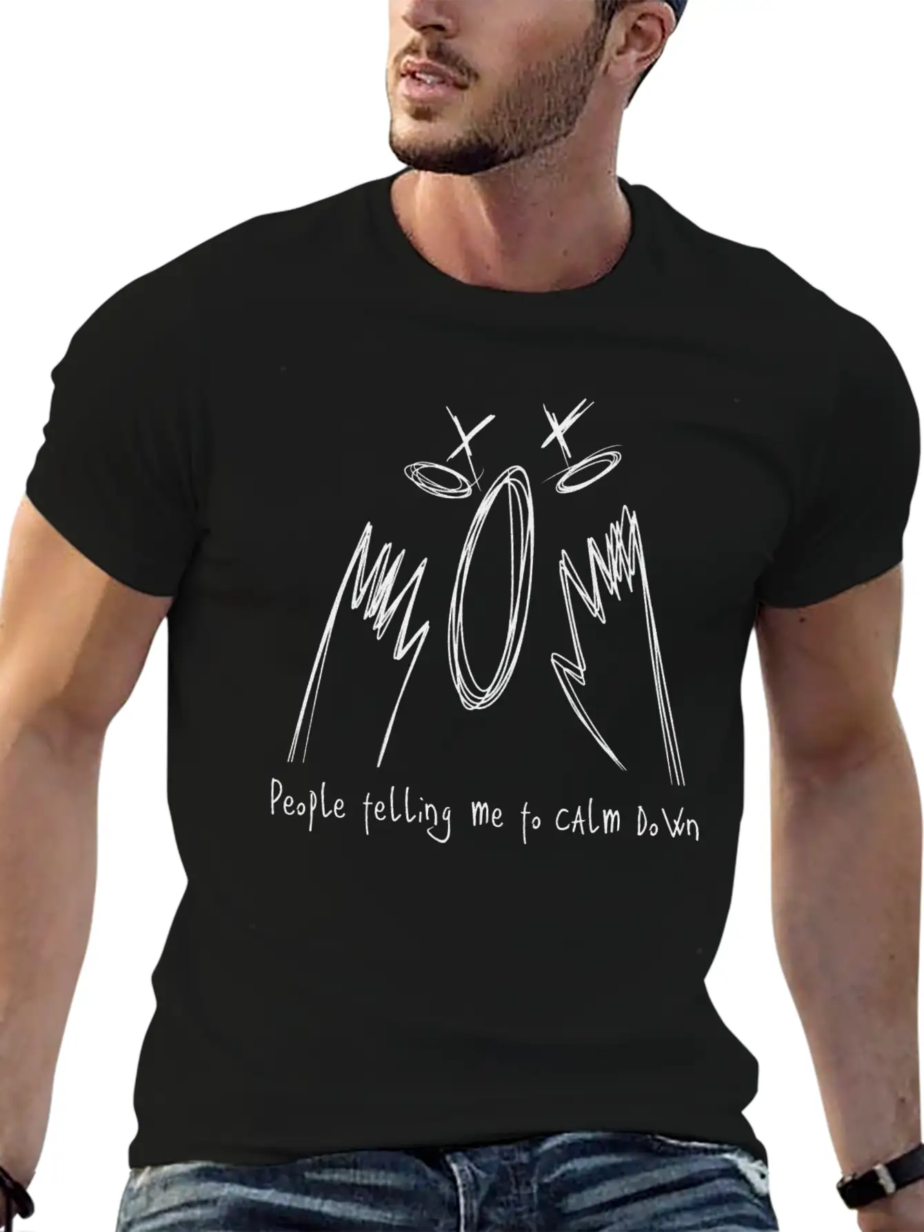 People Telling Me To Calm Down / RAGE Comfortable Minimalist Graphic Tee – Summer Style Essential