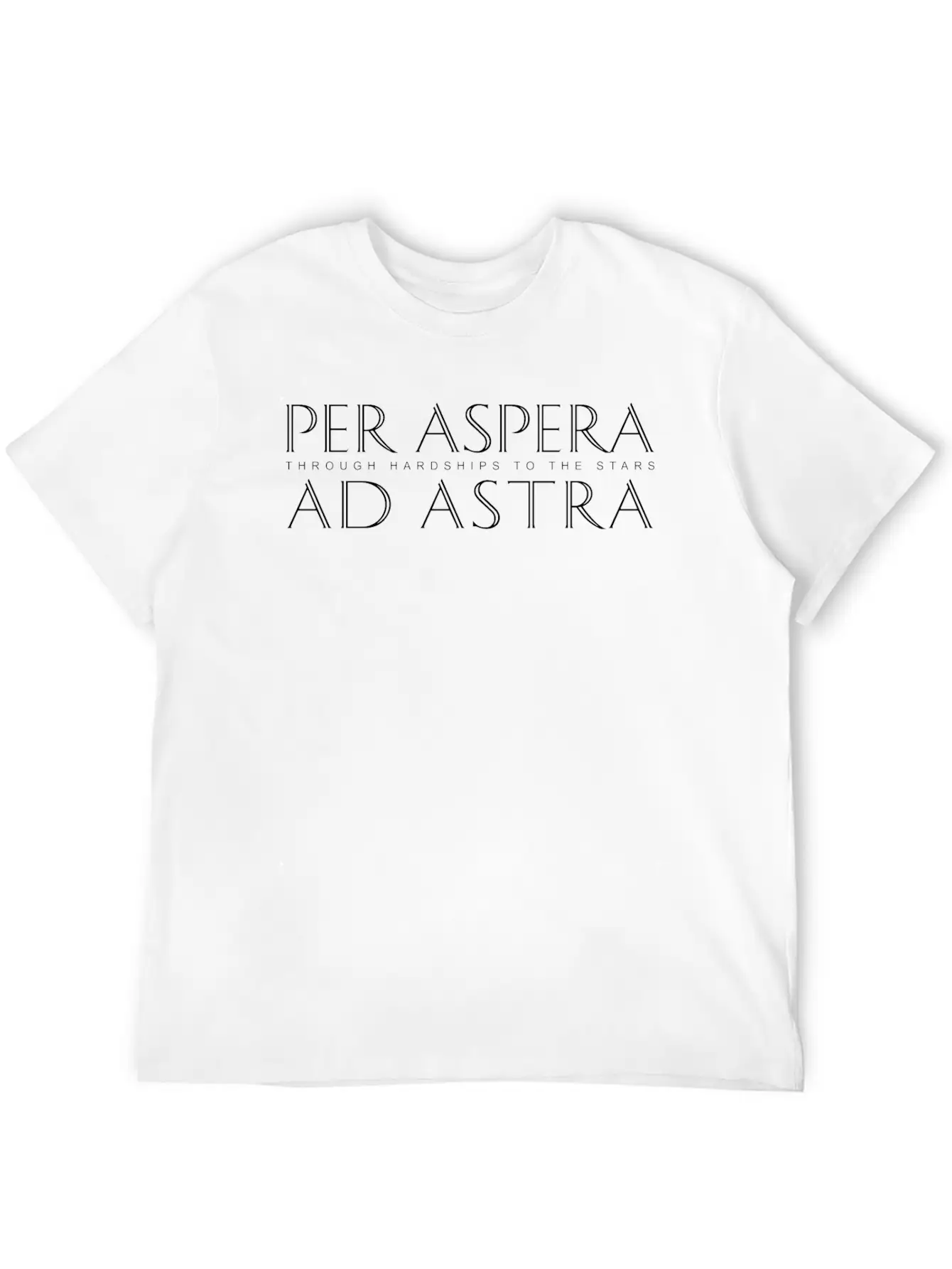 Per Aspera Ad Astra-Through Hardships To The Stars Unisex Casual T-Shirt – Clean Design For Daily Comfort