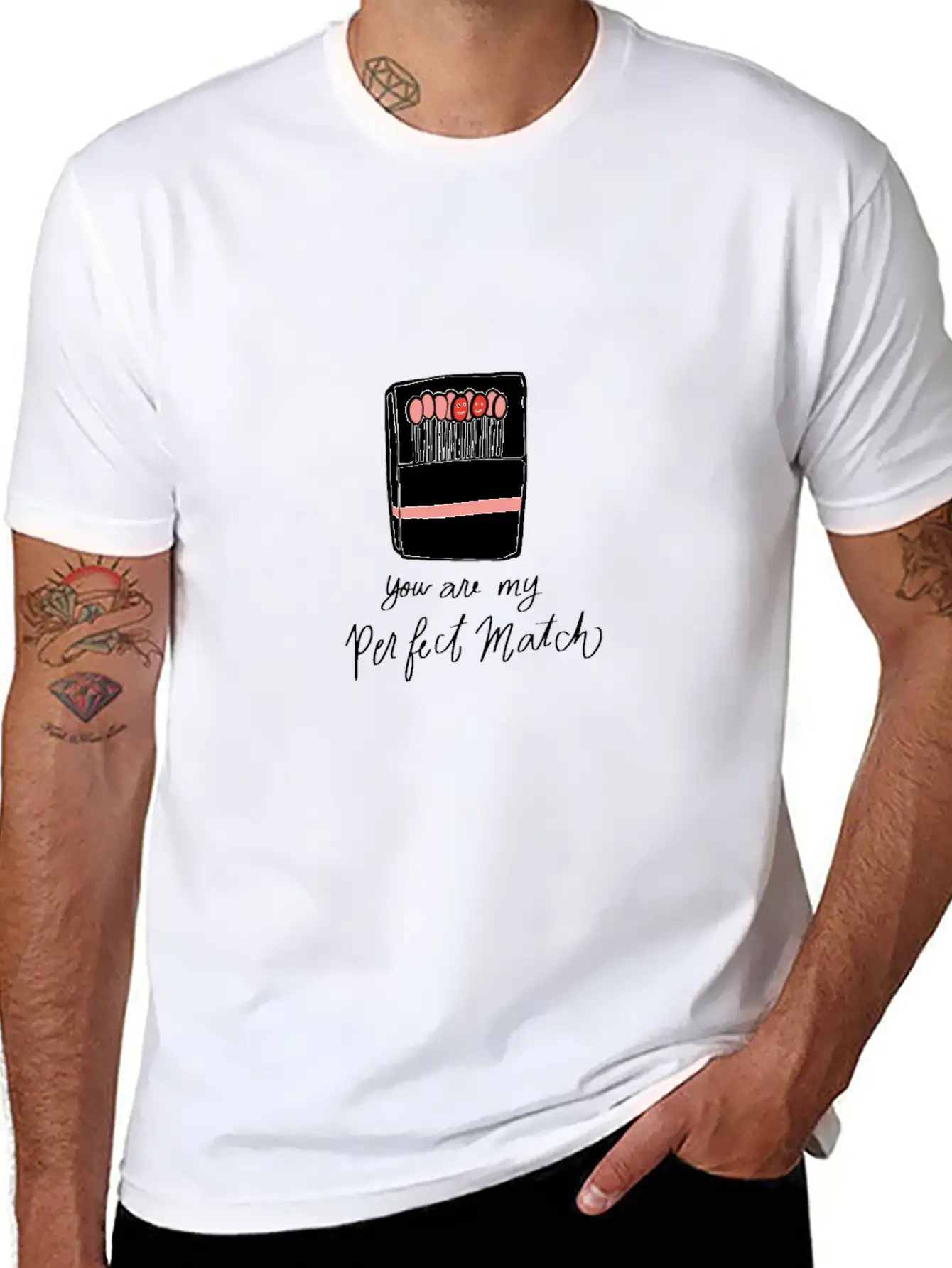 Perfect Match Single And Happy Gift Stylish Everyday T-Shirt – Unisex Basic Cotton Tee